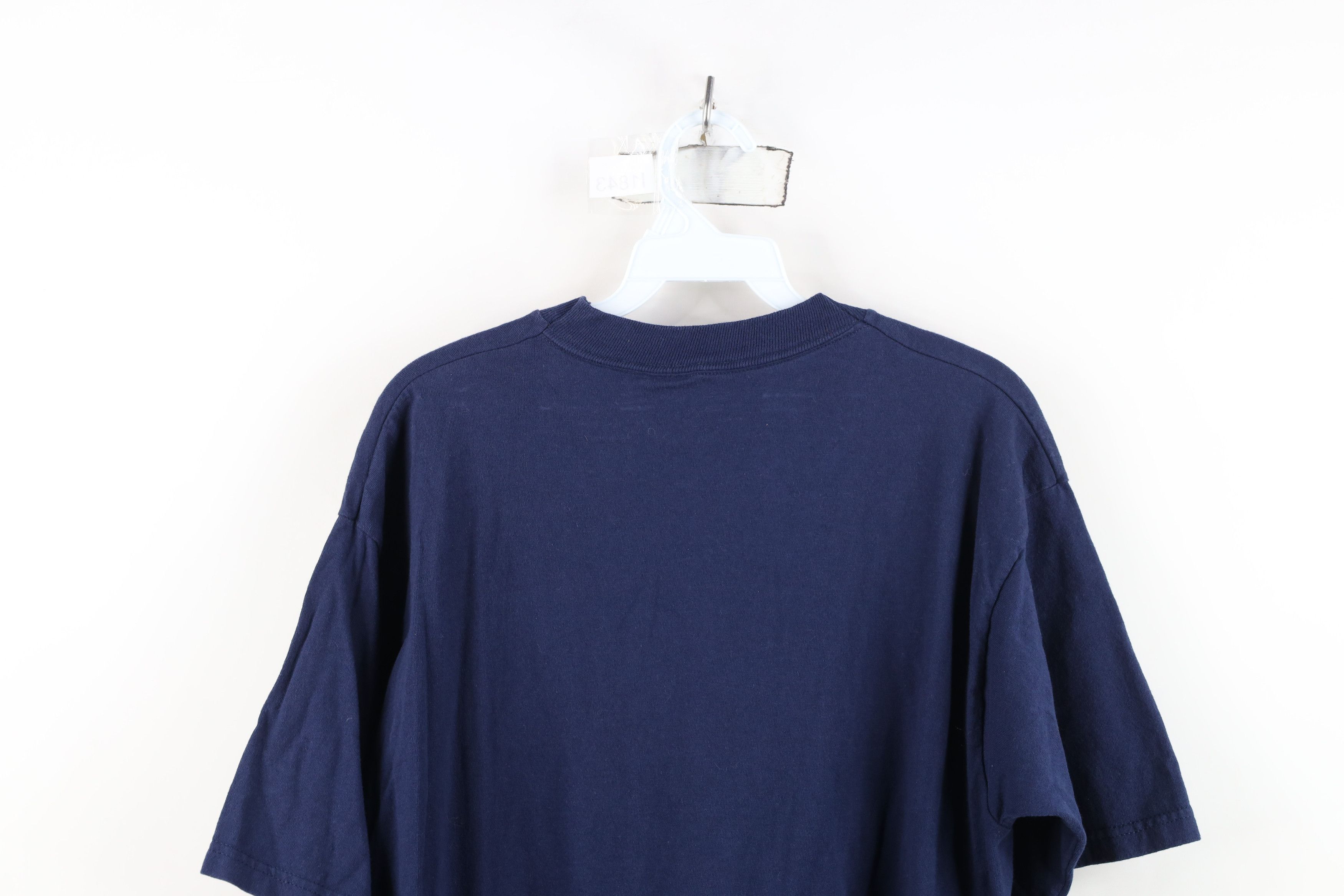 Vintage Vintage 90s University of Michigan Football T-Shirt Blue Size US L / EU 52-54 / 3 - 12 Thumbnail