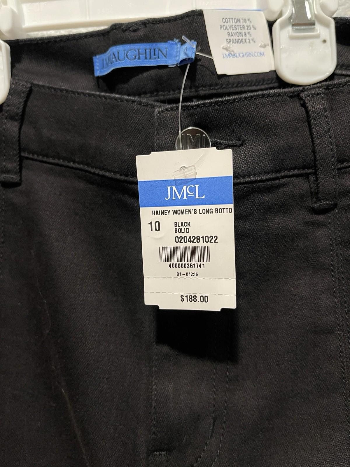 J.McLaughlin Jim Laughlin Women’s Black Pants Rainey Long Bottom Size 10 Size 32" / US 10 / IT 46 - 3 Thumbnail