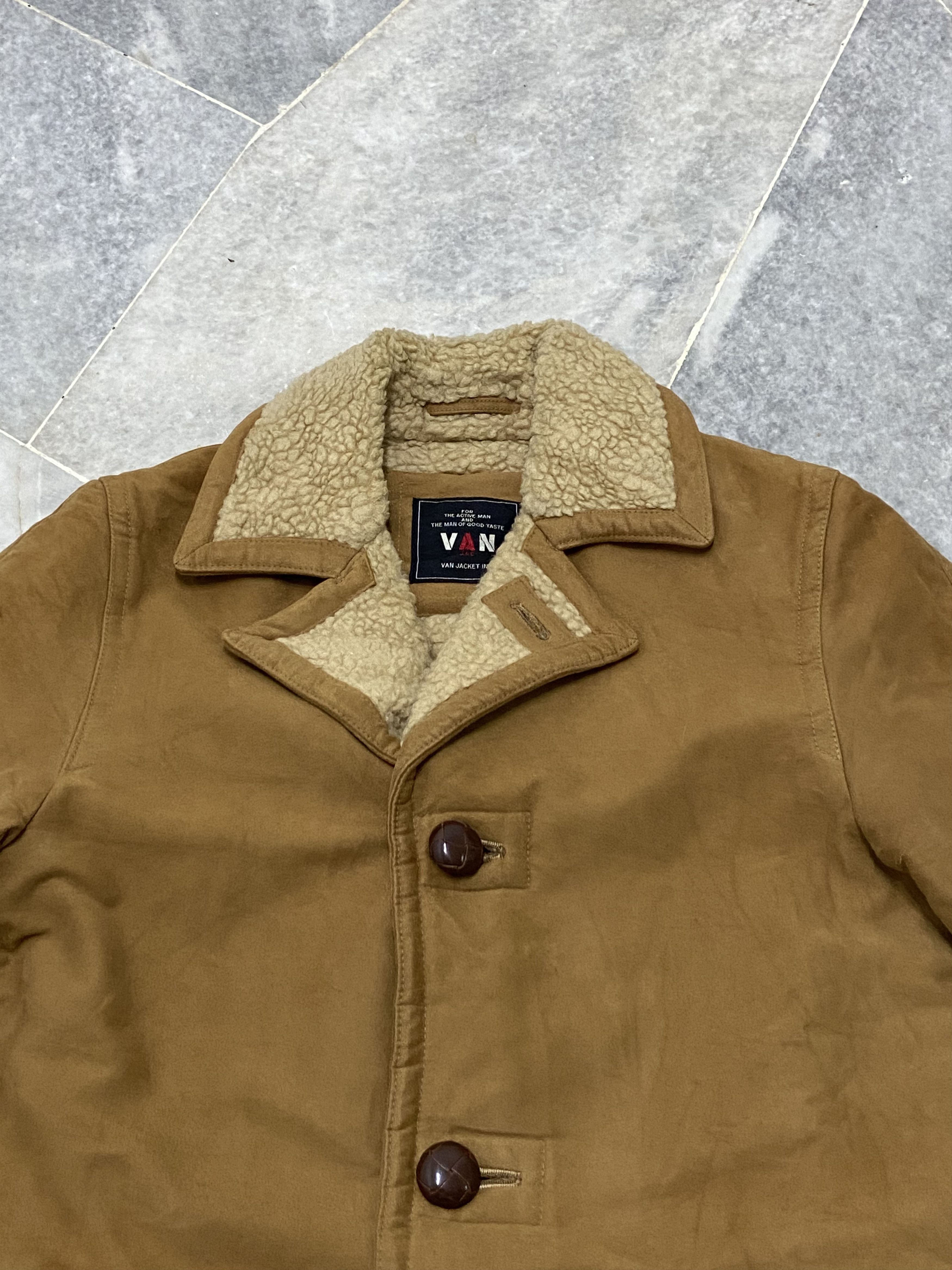 Japanese Brand Van Jac Shearling Suede Jacket Size US M / EU 48-50 / 2 - 3 Thumbnail