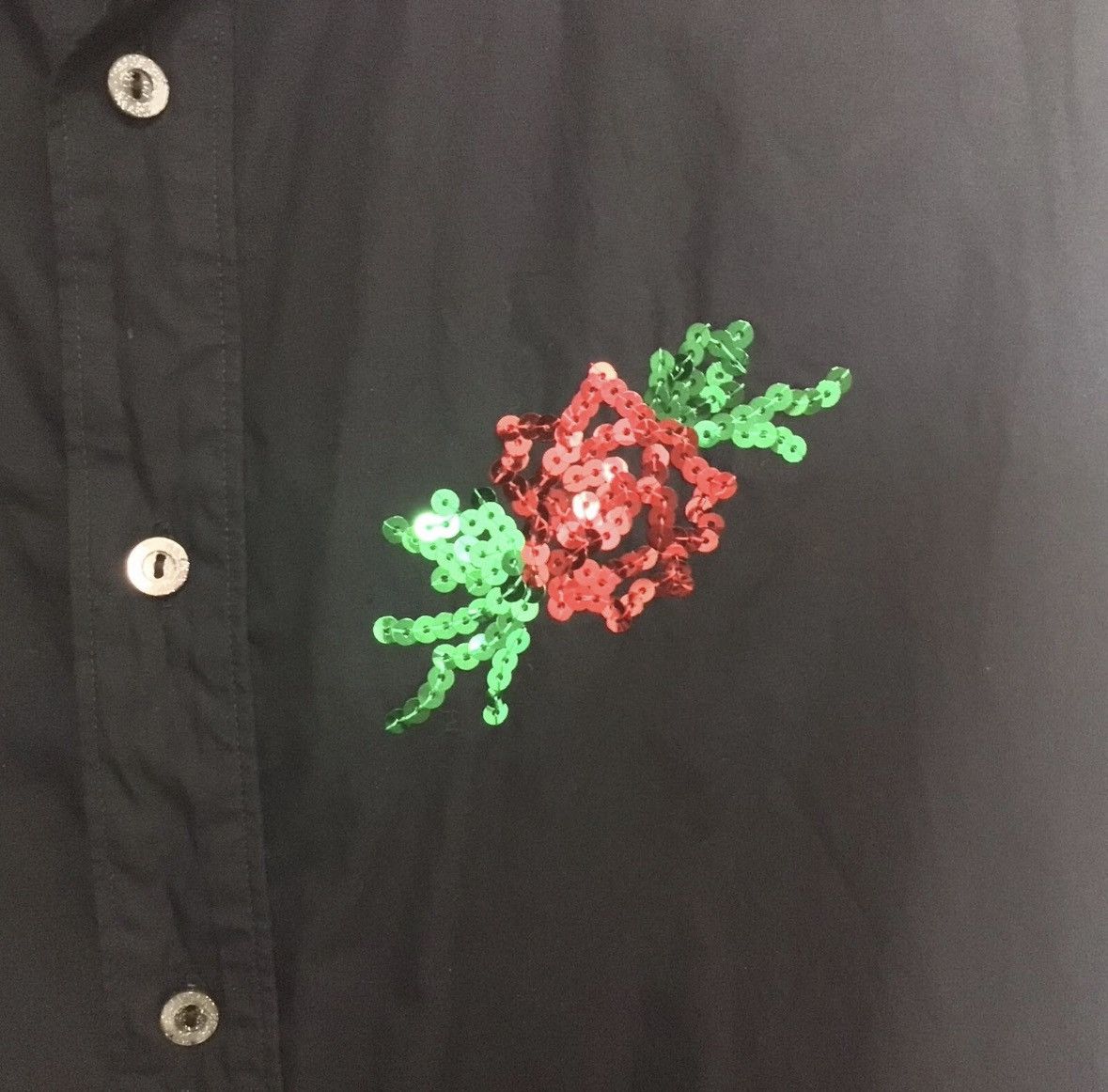 Number (N)ine Number (N)ine button-up sleeveless black shirt with sequins Size US M / EU 48-50 / 2 - 2 Thumbnail