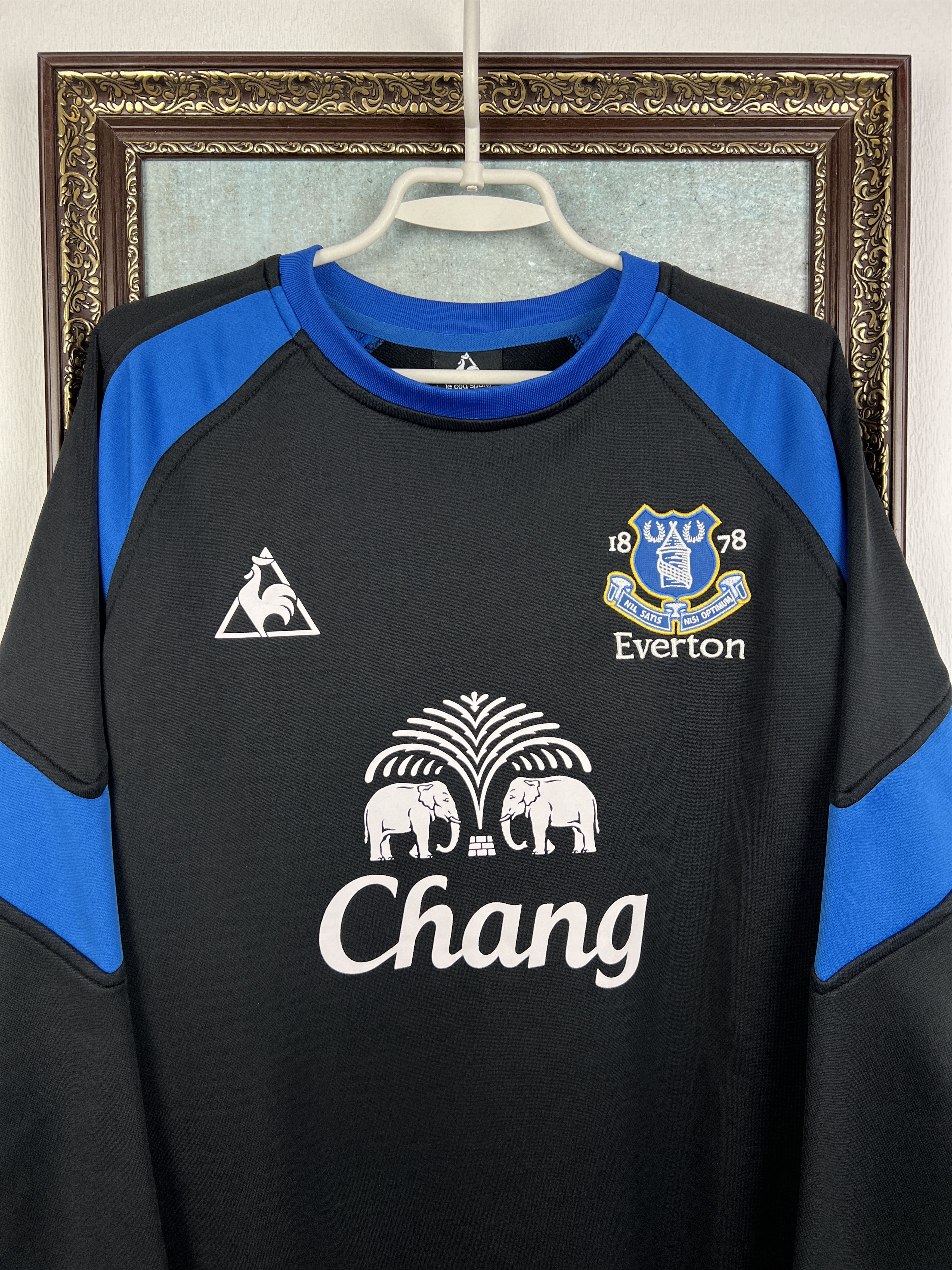 Le Coq Sportif Vintage Everton Football Sweatshirt Soccer Crewneck Track Size US L / EU 52-54 / 3 - 2 Thumbnail