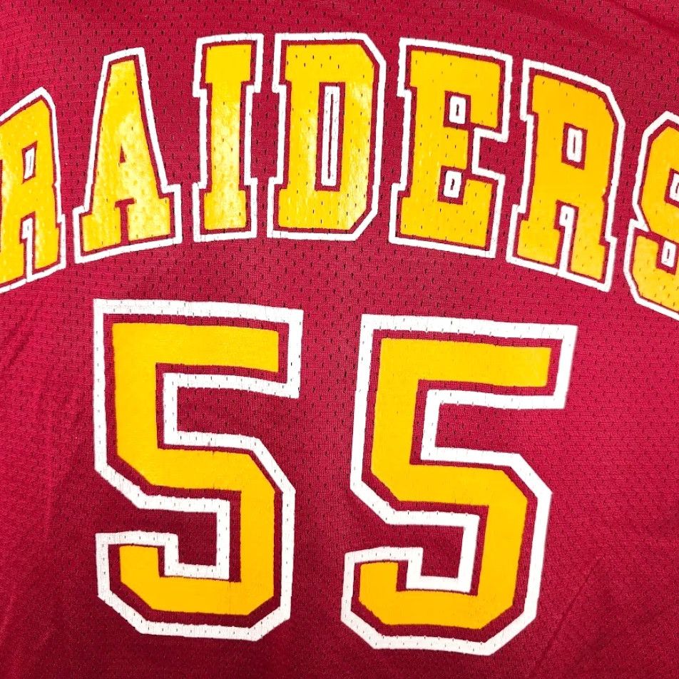 Wilson VINTAGE Raiders Basketball Jersey Mens XL Red Yellow 90s Made In USA Wilson Tank Basketball Mens XL Red 90s Size US XL / EU 56 / 4 - 3 Thumbnail