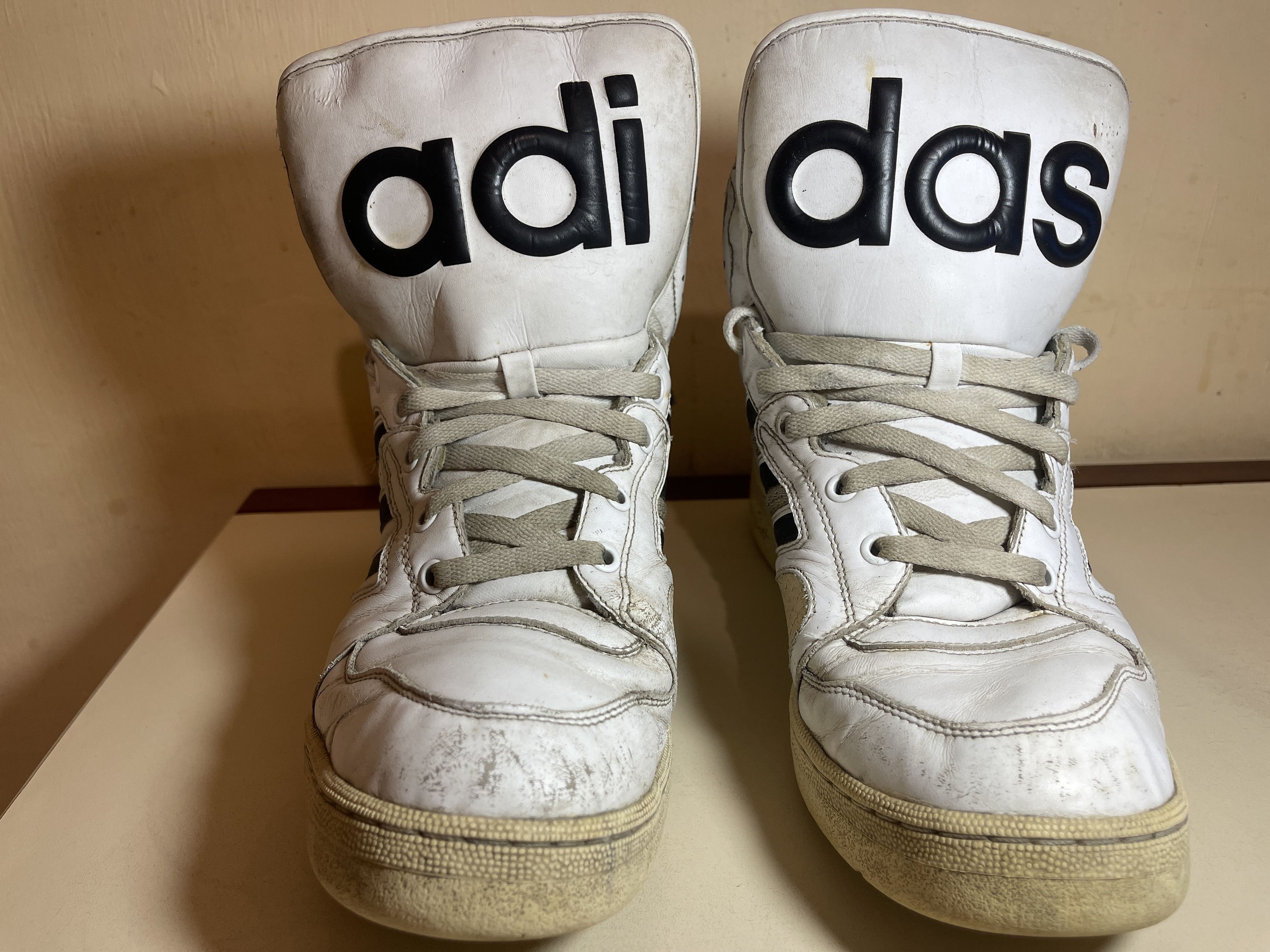 Adidas × Jeremy Scott Adidas sneakers, Jeremy Scott Instinct, Hi Top shoes, V24529 Size US 11.5 / EU 44-45 - 9 Thumbnail
