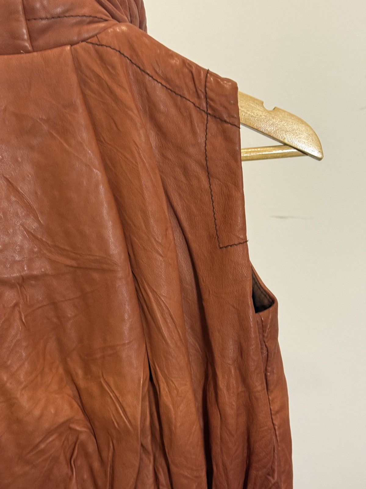 Rick Owens 2000’s Leather Vest Size US S / EU 44-46 / 1 - 16 Thumbnail