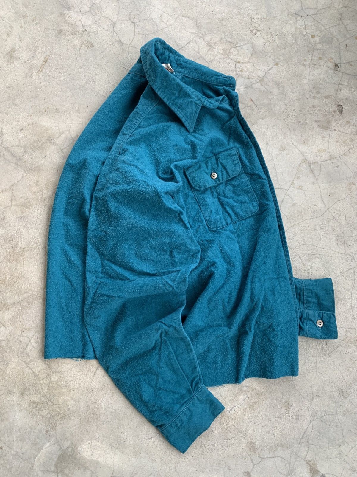 Vintage Cropped button up shirt double pocket fivebrother boxy Size US L / EU 52-54 / 3 - 3 Thumbnail