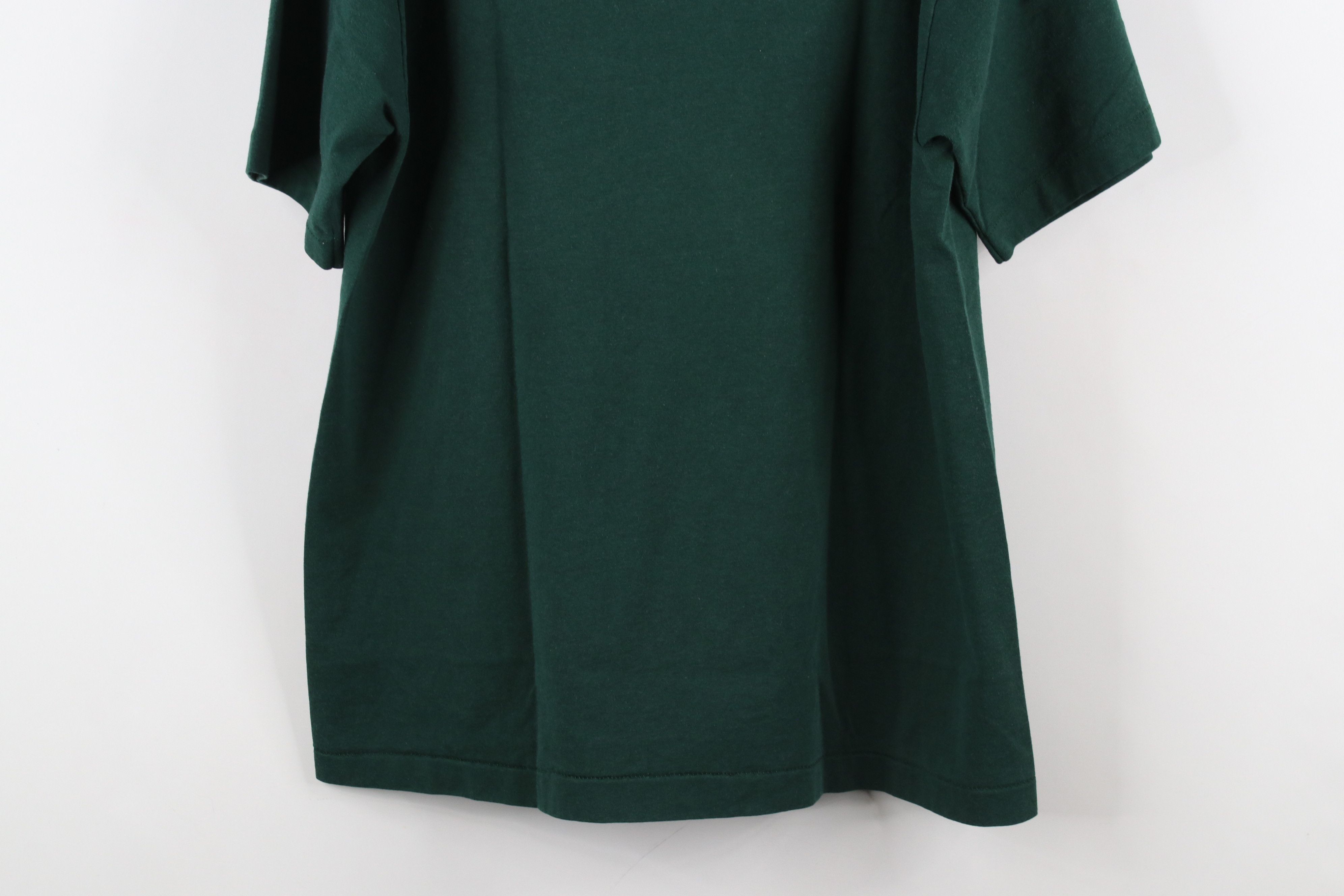 Vintage Vintage 90s Streetwear Blank Short Sleeve T-Shirt Green USA Size US L / EU 52-54 / 3 - 10 Thumbnail