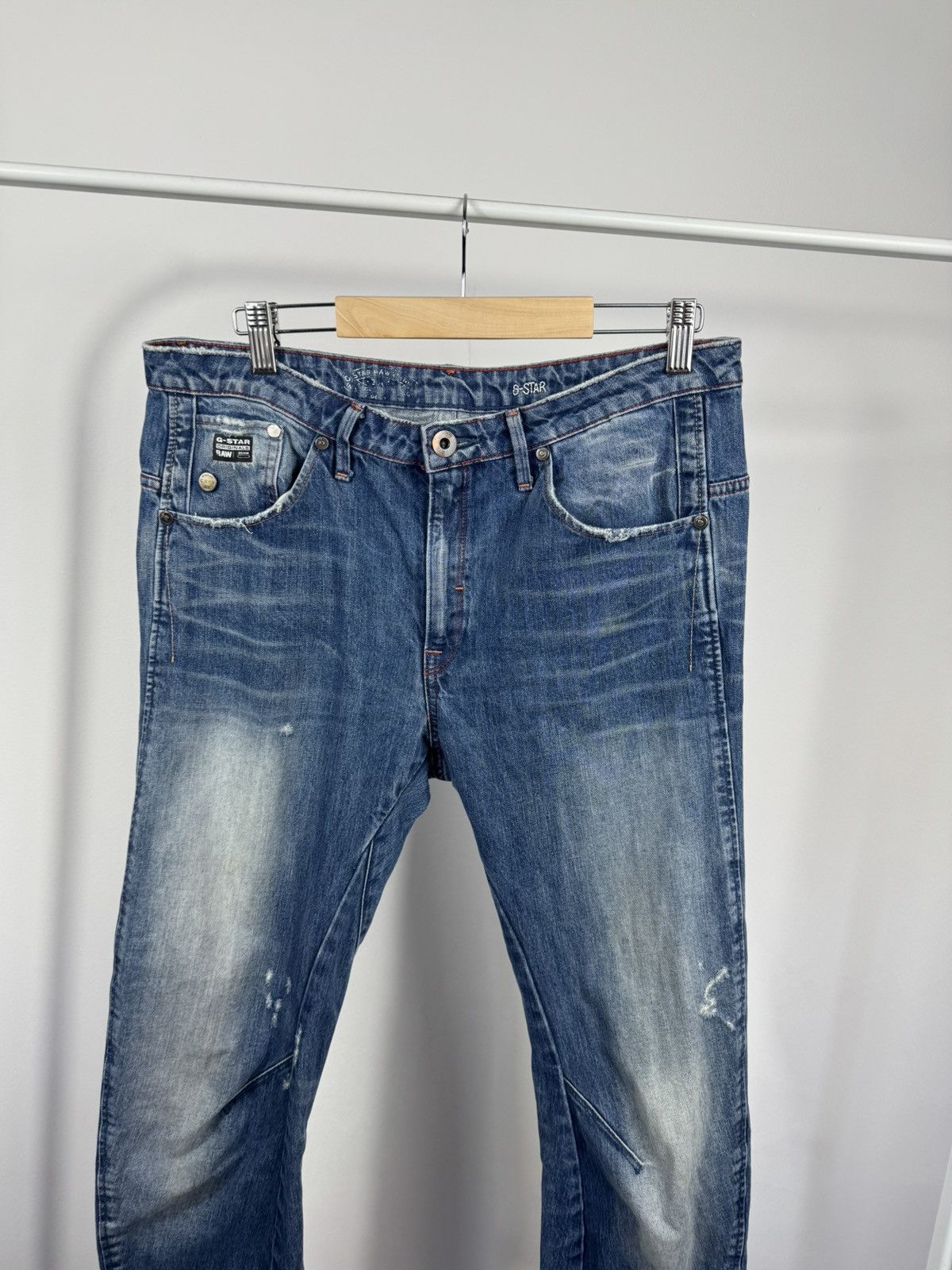 G-Star G-Star RAW Arc 3D Slim Jeans W29 L34 Faded Blue Denim Pants Size US 33 - 3 Thumbnail