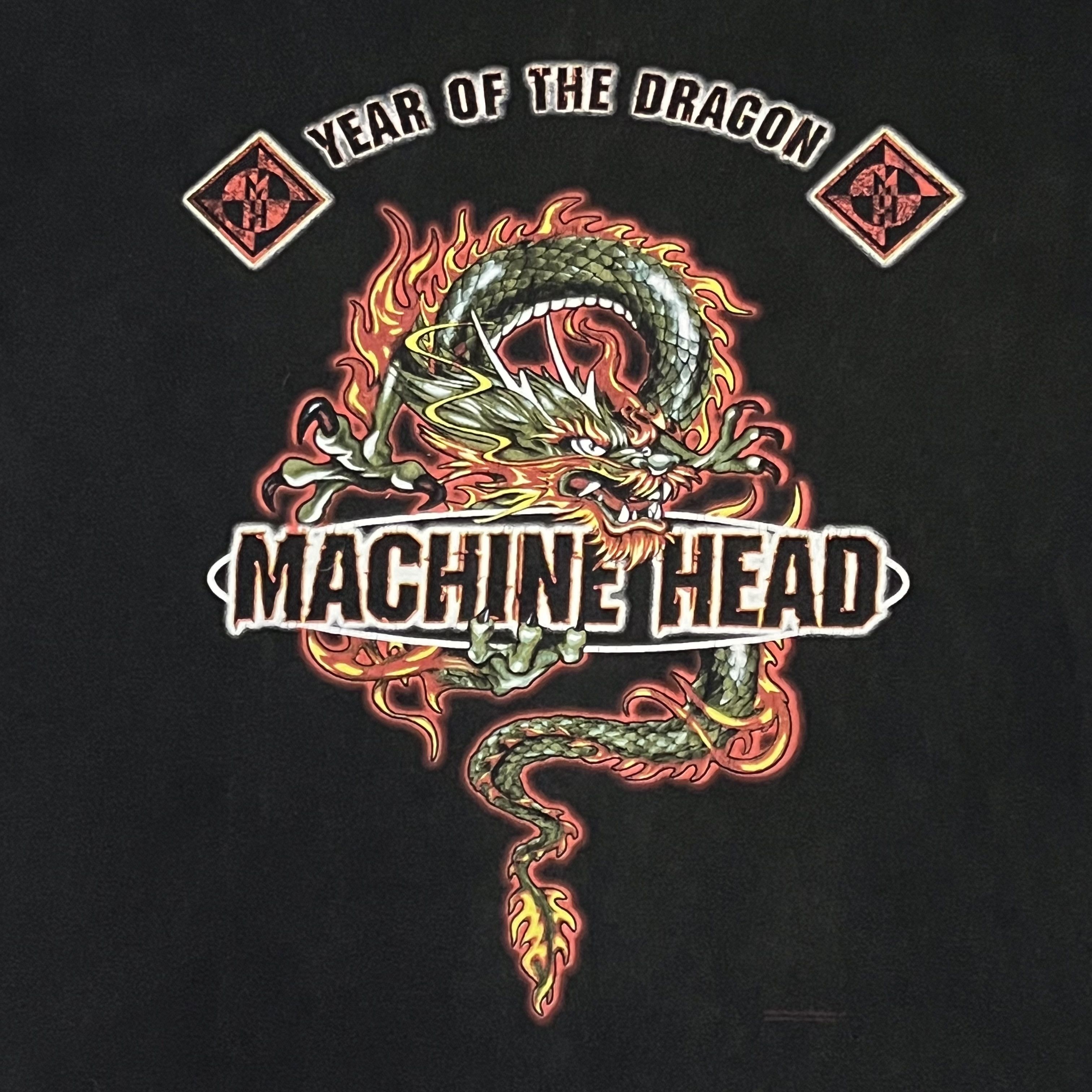 Band Tees × Tultex × Vintage Vintage 2000 Machine Head Year of the Dragon Shirt Large Size US L / EU 52-54 / 3 - 3 Thumbnail