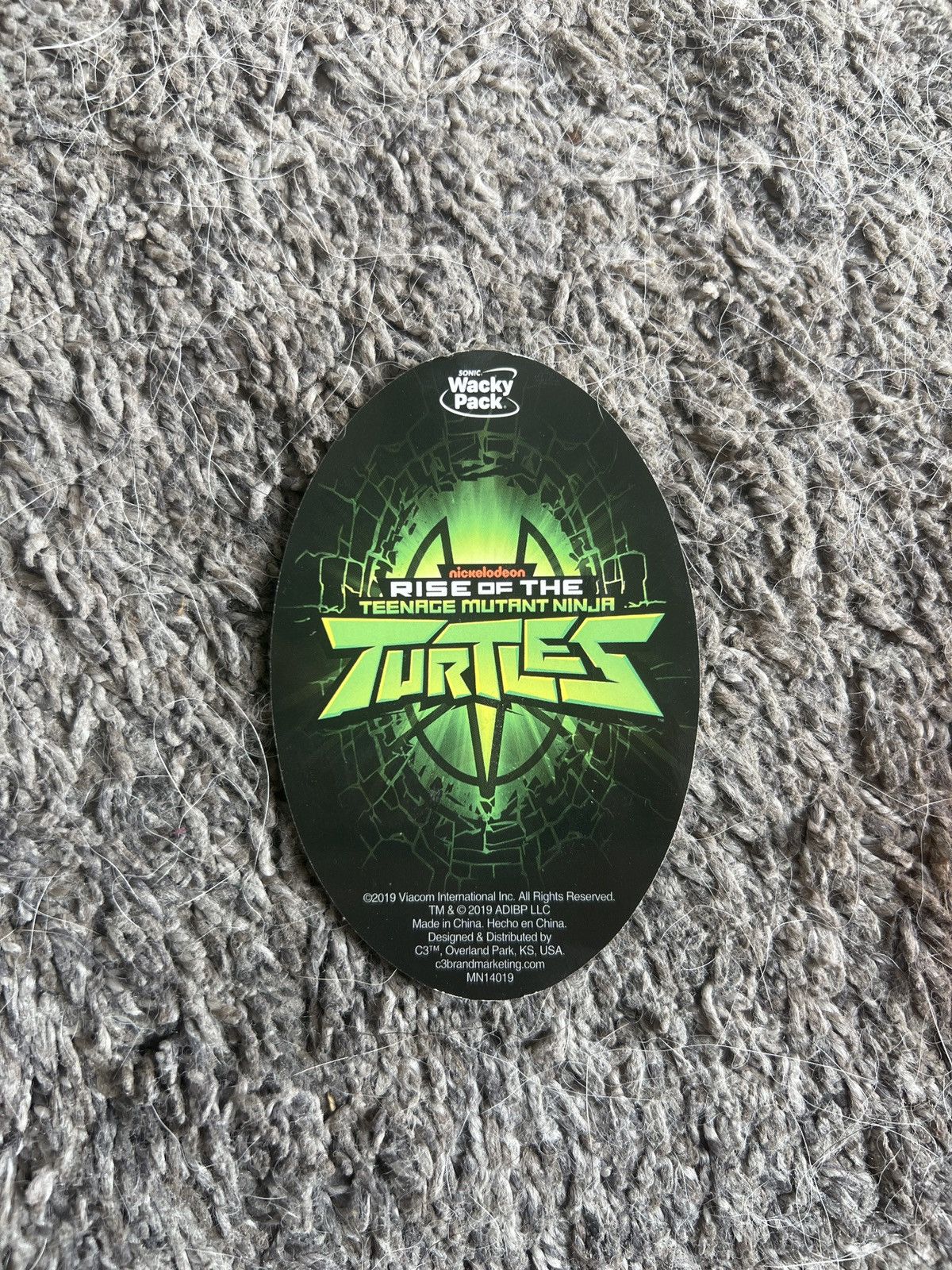 Nickelodeon 2019 Sonic Wacky Pack Rise Of The TMNT Mikey Card Size ONE SIZE - 3 Thumbnail