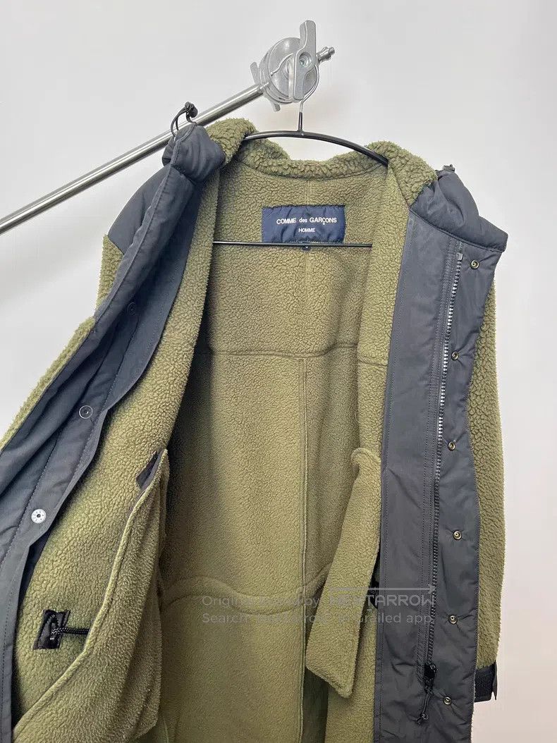 Comme des Garcons Comme des Garcons Moss green fleece hooded cotton jacket Size US S / EU 44-46 / 1 - 7 Thumbnail