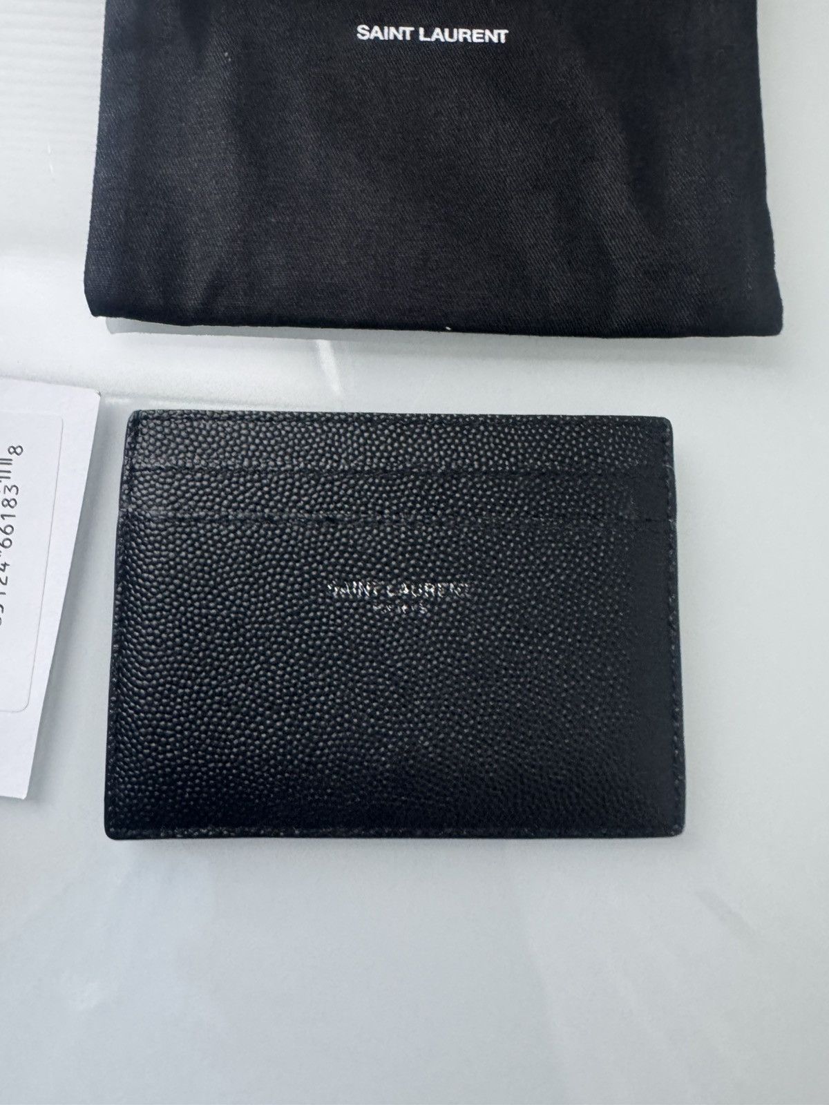 Saint Laurent Paris Leather Saint Laurent Black Caviar Calfskin Card Case YSL Size ONE SIZE - 5 Thumbnail