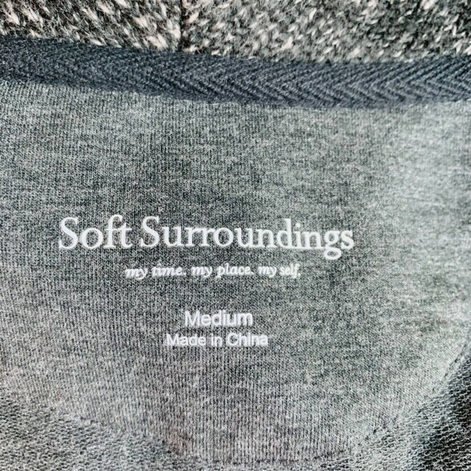 Other Soft Surroundings Gray Tunic Top M Gray LS Soft Pockets Size M / US 6-8 / IT 42-44 - 8 Thumbnail