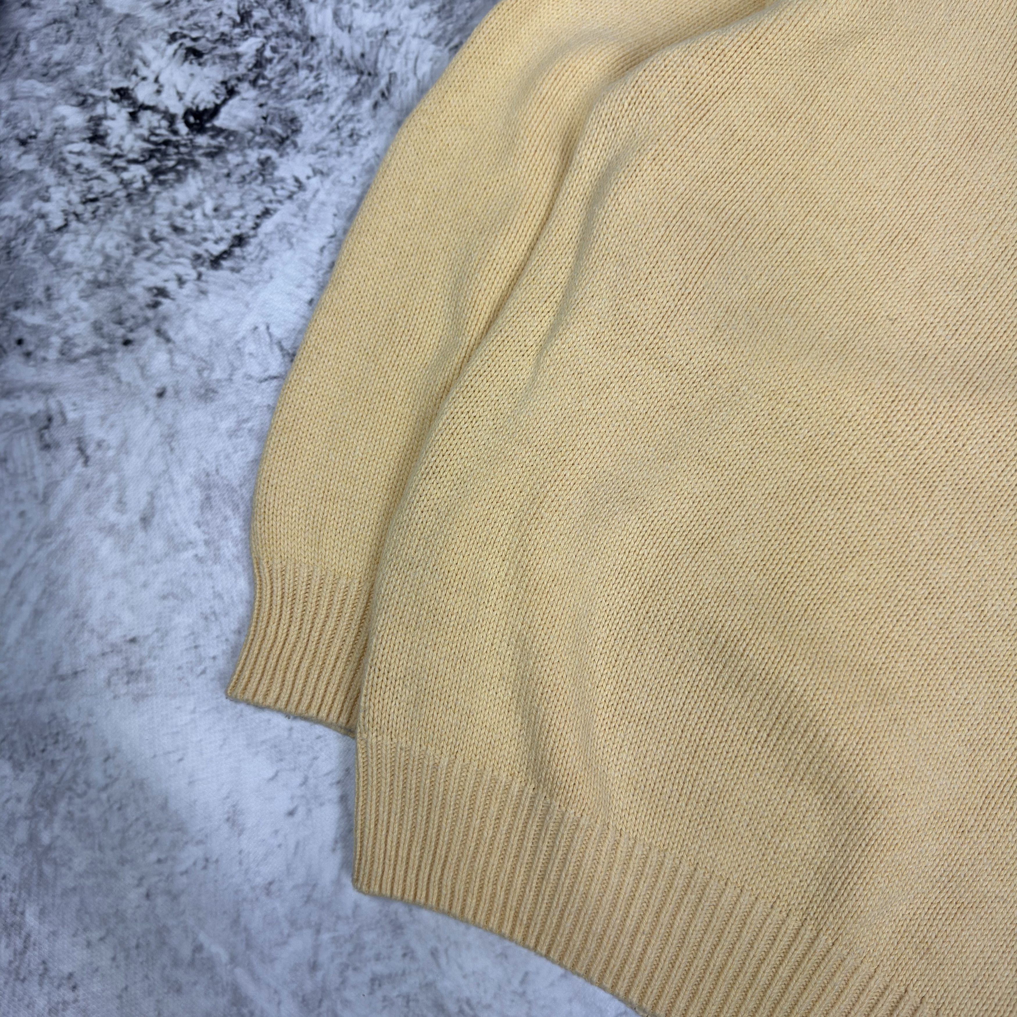 Burberry Burberry London Men's Yellow Knit Crew Neck Pullover Sweater Size US L / EU 52-54 / 3 - 6 Thumbnail