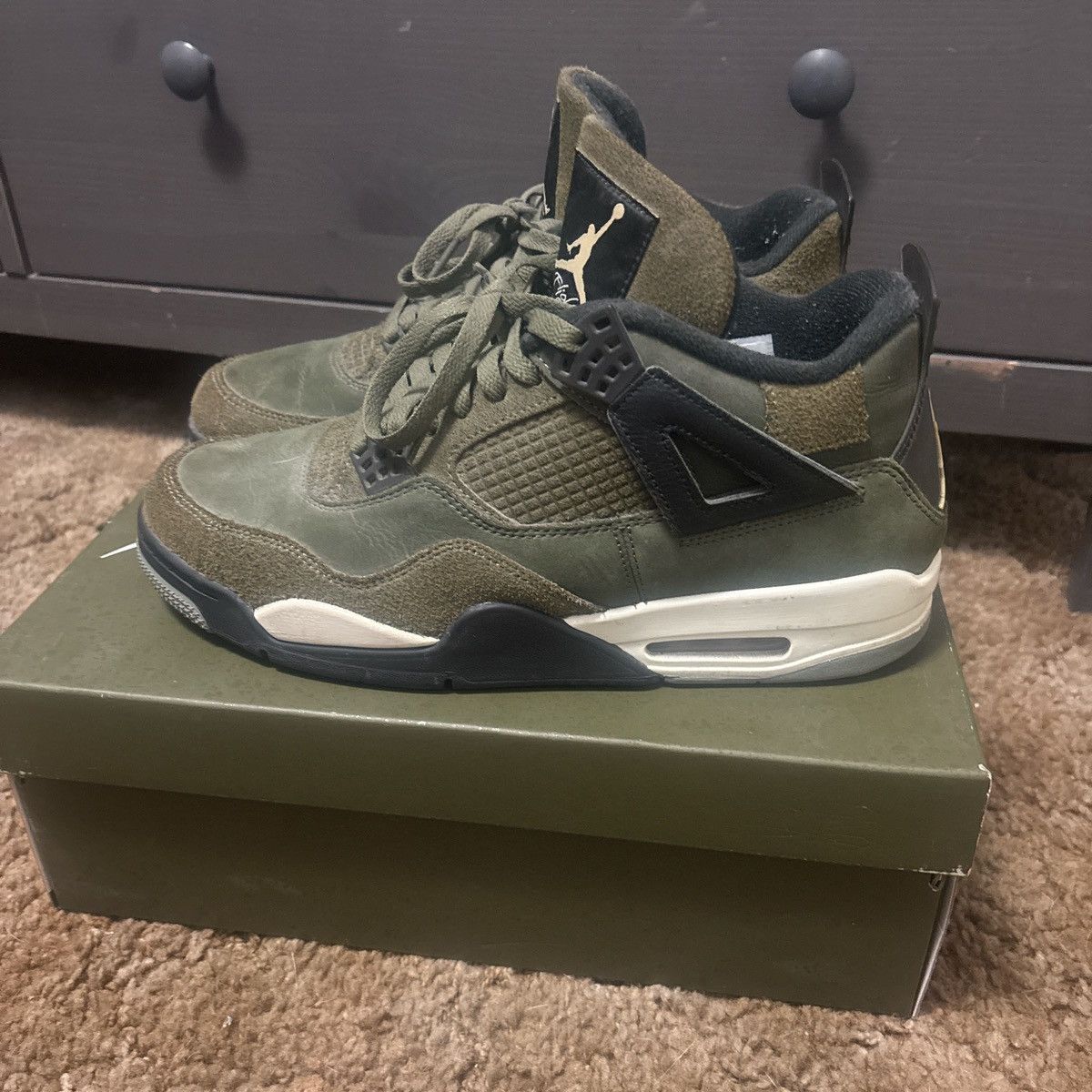 Jordan Brand Jordan 4 Retro SE Craft Medium Olive Size US 11 / EU 44 - 1 Thumbnail