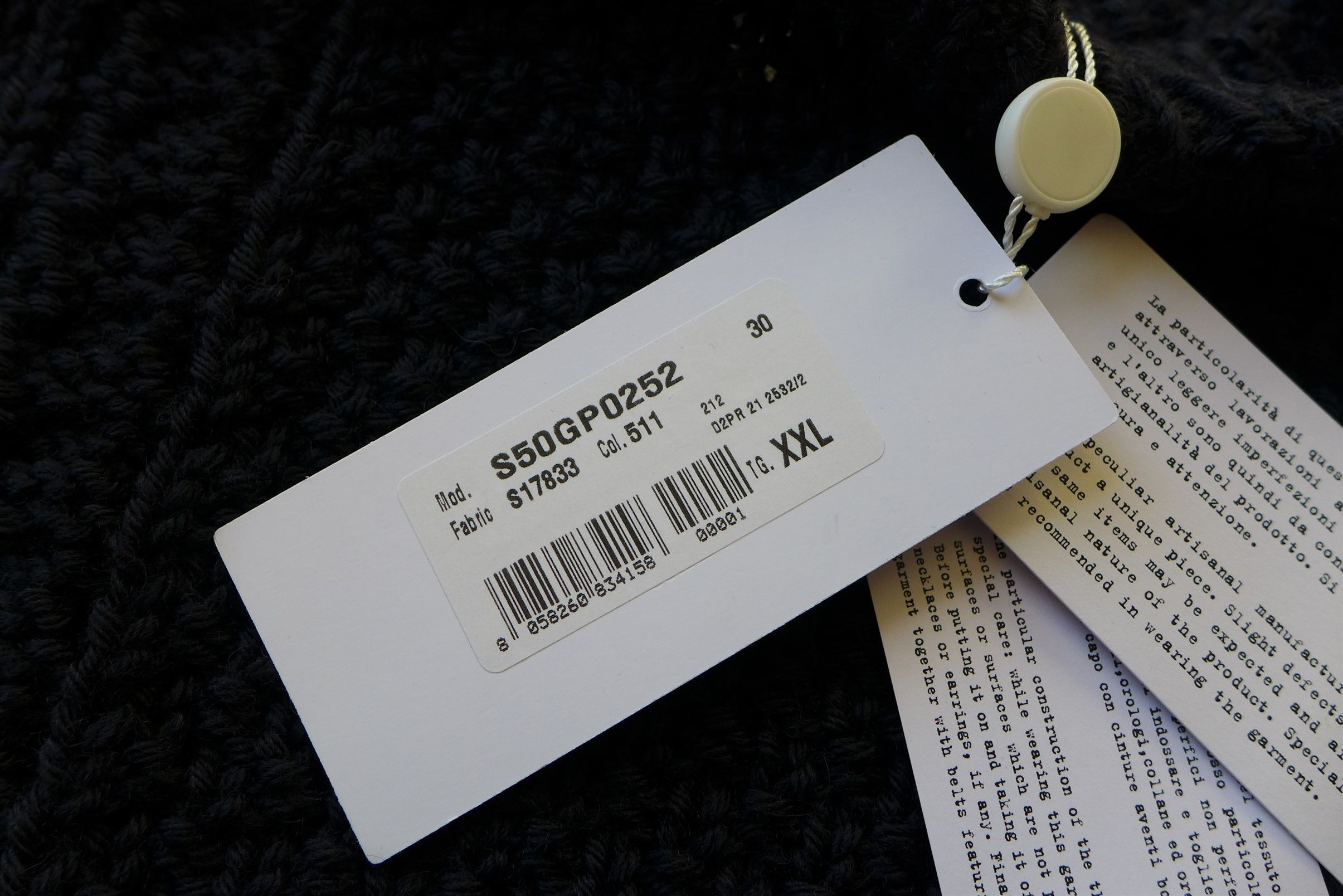 Maison Margiela Margiela Distressed Cable Knit Sweater - Navy Wool Size US XXL / EU 58 / 5 - 11 Thumbnail