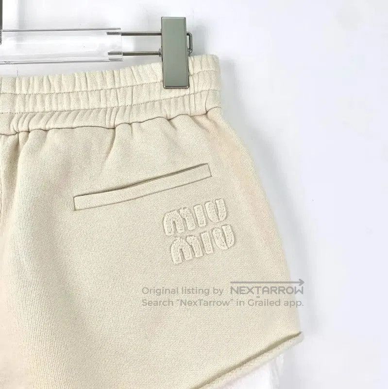 Miu Miu Miu Miu Beige Cotton Women's Shorts . Size 23" - 5 Thumbnail