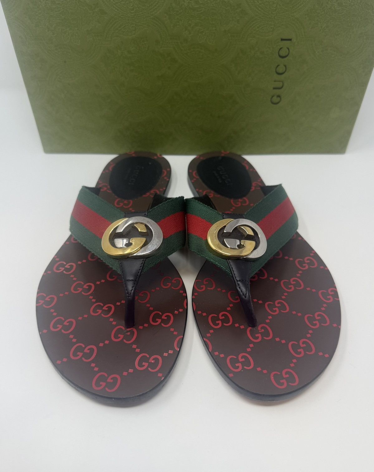 Gucci Gucci Kika GG Web Thong Sandal Size US 9.5 / IT 39.5 - 2 Thumbnail