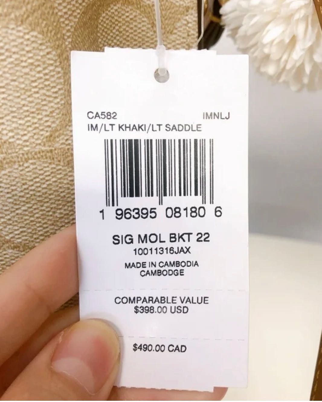 Coach COACH Mollie Bucket Bag 22 In Signature Canvas Bag CA582 Size ONE SIZE - 6 Thumbnail