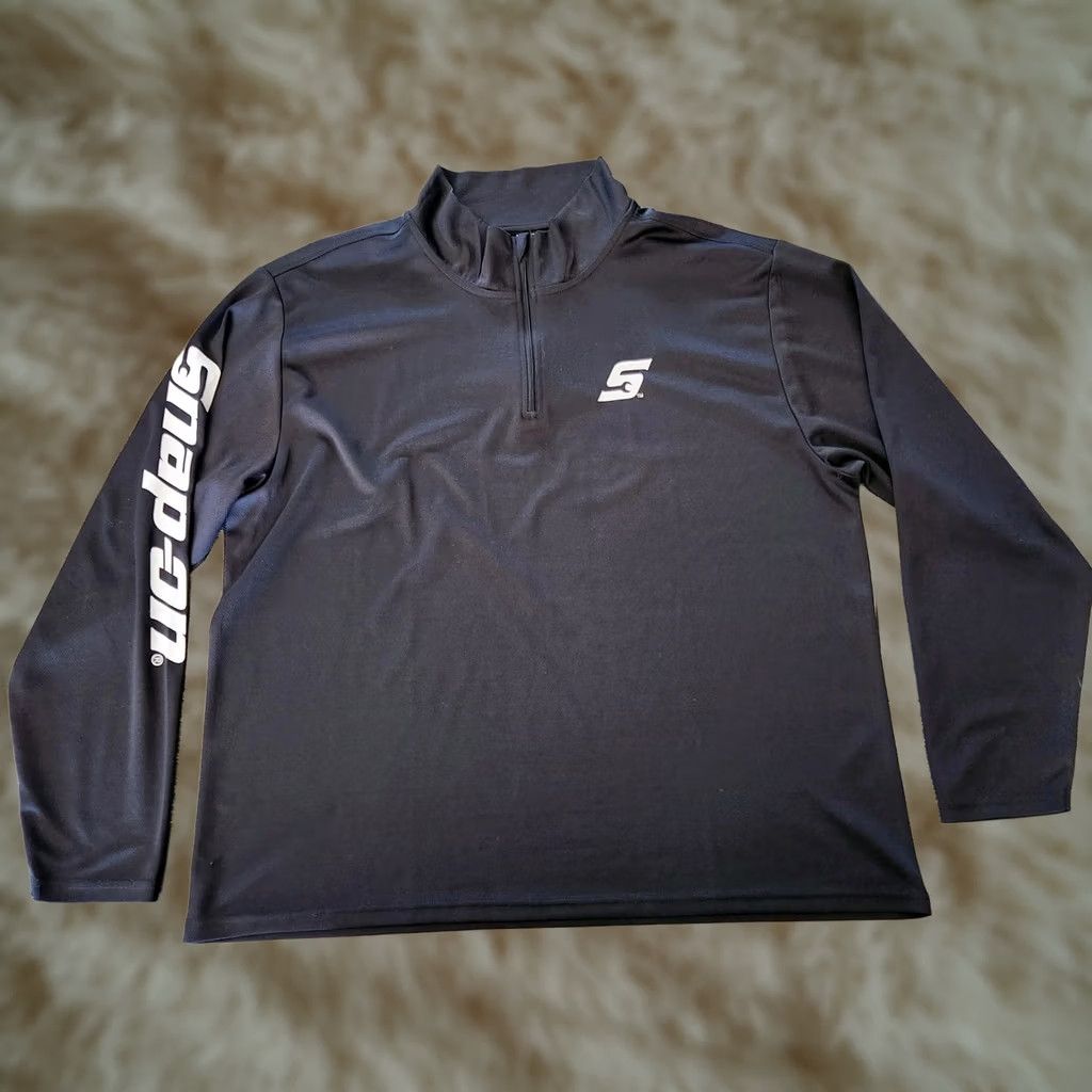 Vintage Snap-On Tools Pullover Mens XL Black 1/4 Zip Performance Lightweight Size US XL / EU 56 / 4 - 1 Thumbnail