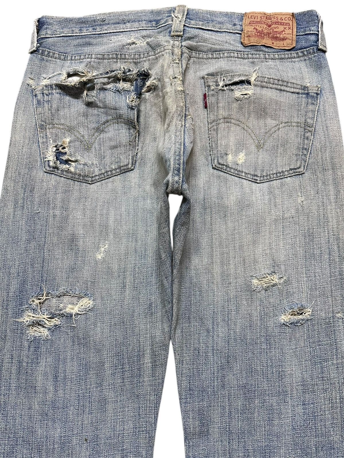 Levi's Vintage Clothing Vintage Levi’s 501 Ripped Grunge Distressed Denim Size US 31 - 7 Thumbnail