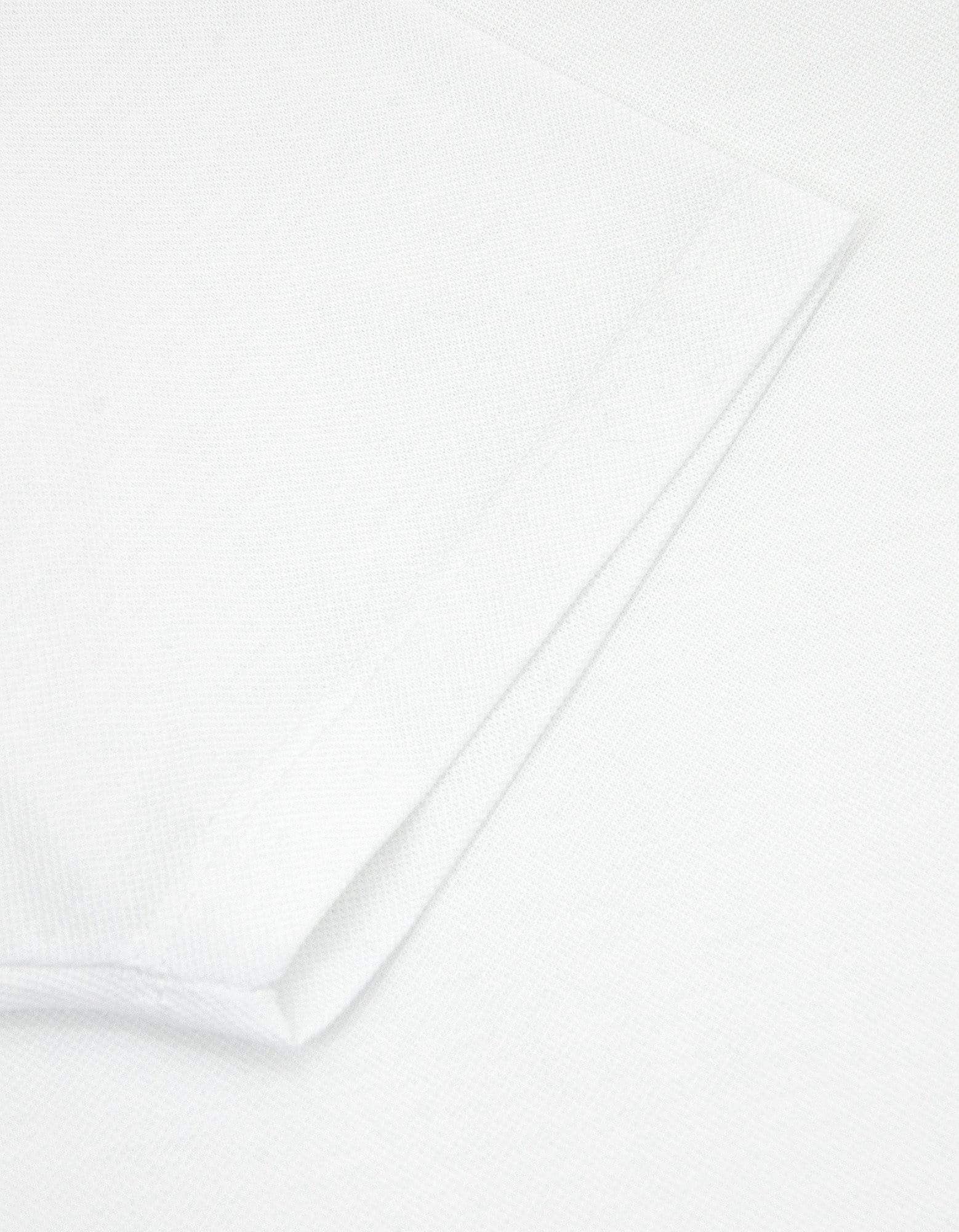Lanvin White Slim Polo T-Shirt with Grosgrain Collar Size US XXL / EU 58 / 5 - 6 Thumbnail