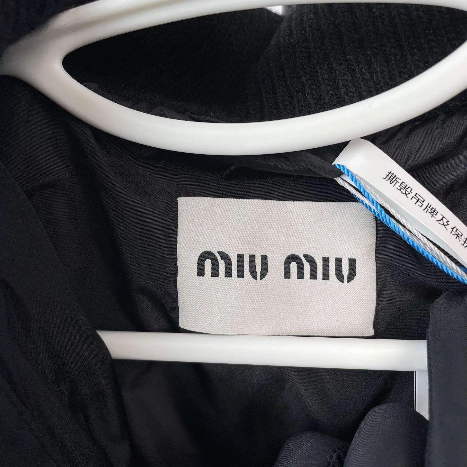 Miu Miu MIU MIU Black Short Knit Collar Down Coat 40 Size S / US 4 / IT 40 - 6 Thumbnail