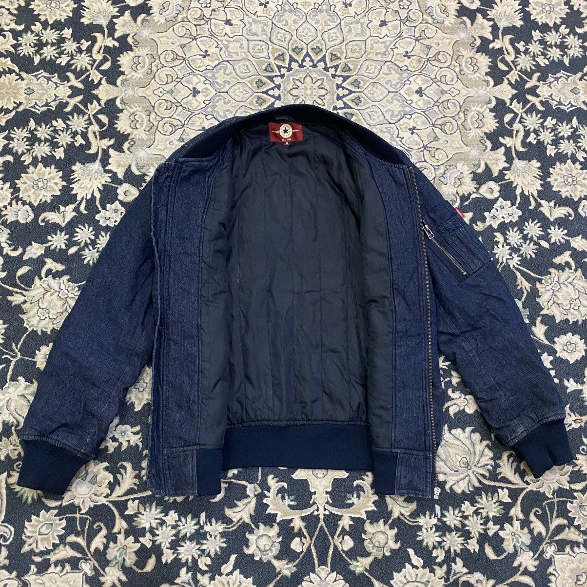 Converse Vintage 90s Converse Denim Bomber Jacket Size US M / EU 48-50 / 2 - 7 Thumbnail