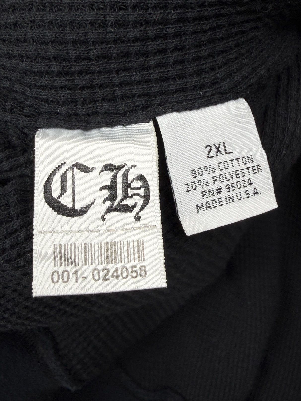 Chrome Hearts Chrome Hearts Vintage Cross Plus Heavy Thermal Zip Up Hoodie Size US XXL / EU 58 / 5 - 12 Thumbnail
