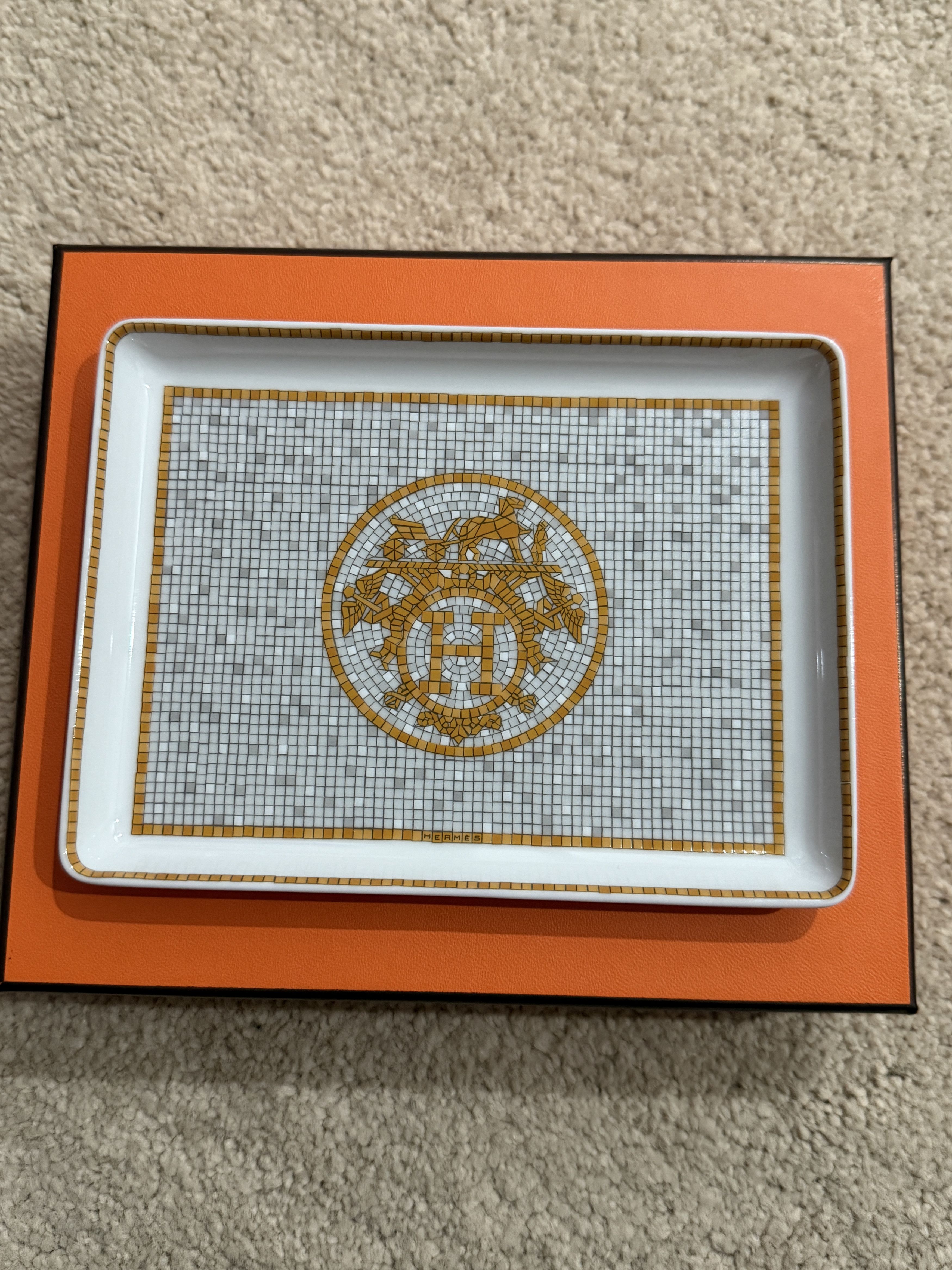 Hermes New Hermès Mosaique au 24 gold tray - small model Size ONE SIZE - 2 Thumbnail