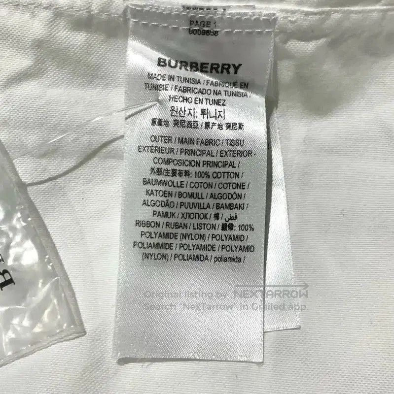 Burberry Burberry White Cotton Women's Shirt with Stripe. Size L / US 10 / IT 46 - 6 Thumbnail