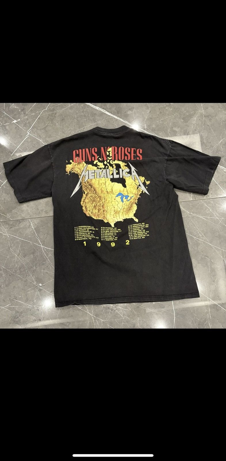 Brockum Vintage 1992 Metallica Guns N Roses Tour Brockum Tee XL Size US XL / EU 56 / 4 - 4 Thumbnail