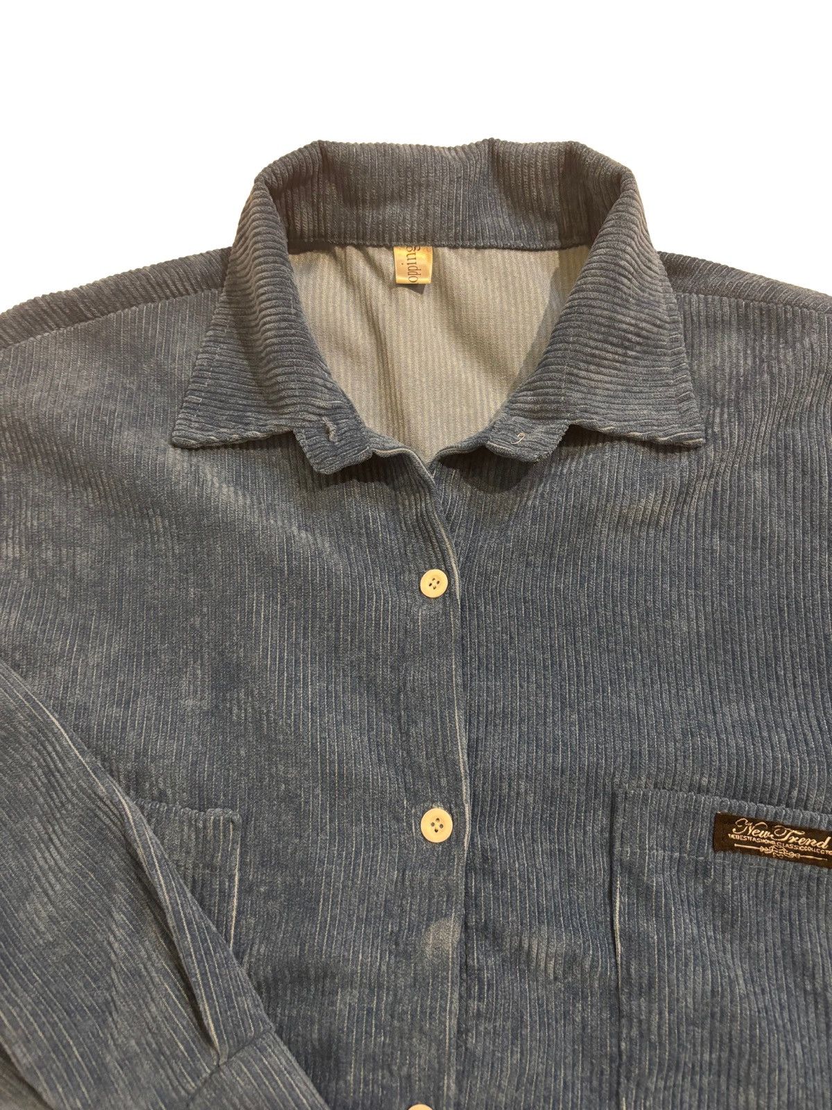 Other Blue loose corduroy Shirt.wt5210 Size M / US 6-8 / IT 42-44 - 2 Thumbnail