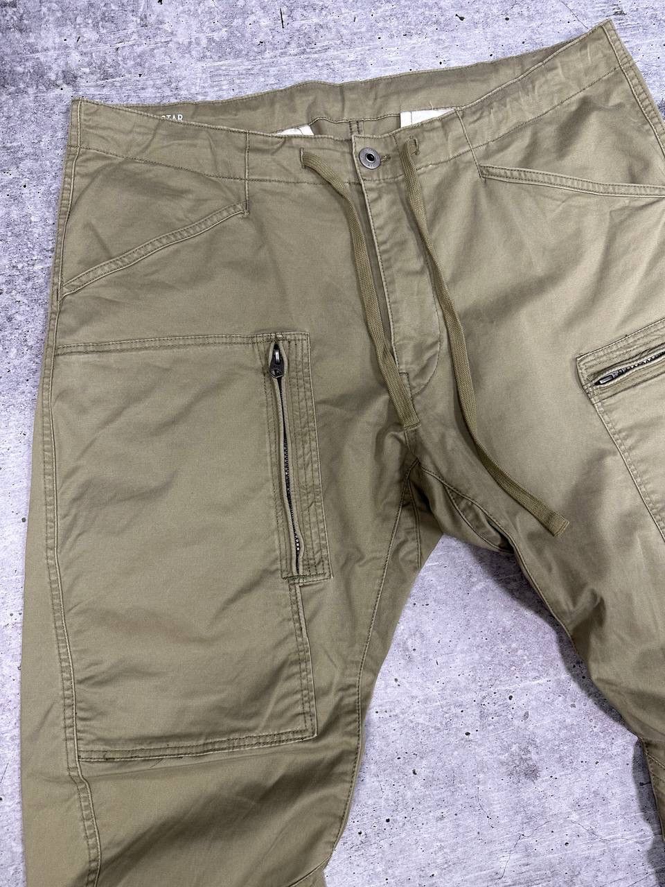 G-Star × Vintage Vintage G -Star Cargo Khaki Povel Qane 3D Tapered Pants Size US 34 / EU 50 - 6 Thumbnail