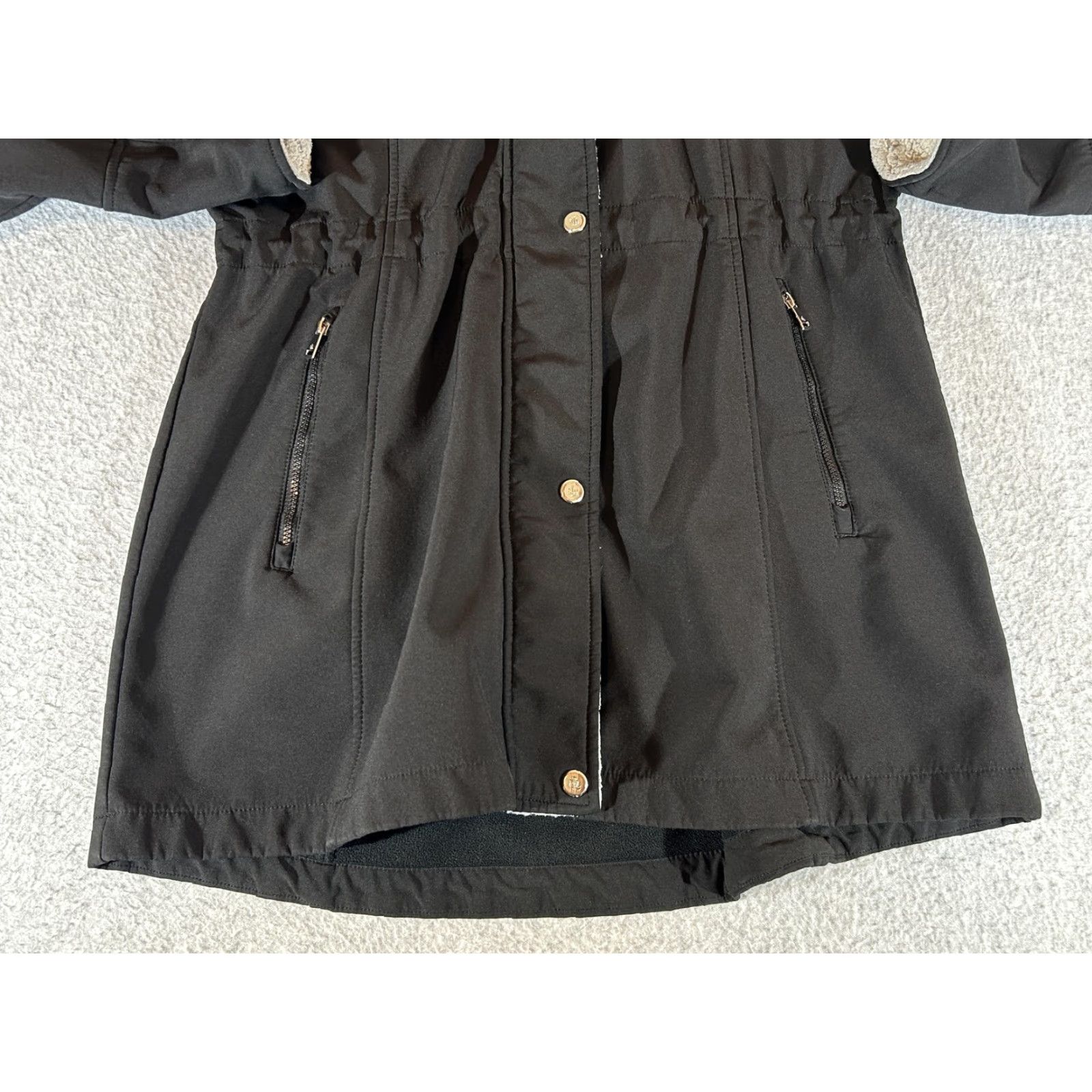 Ralph Lauren Ralph Lauren Coat Women Small Black Hood Jacket Anorak Parka Fleece Lined LAUREN Coat Size S / US 4 / IT 40 - 2 Thumbnail