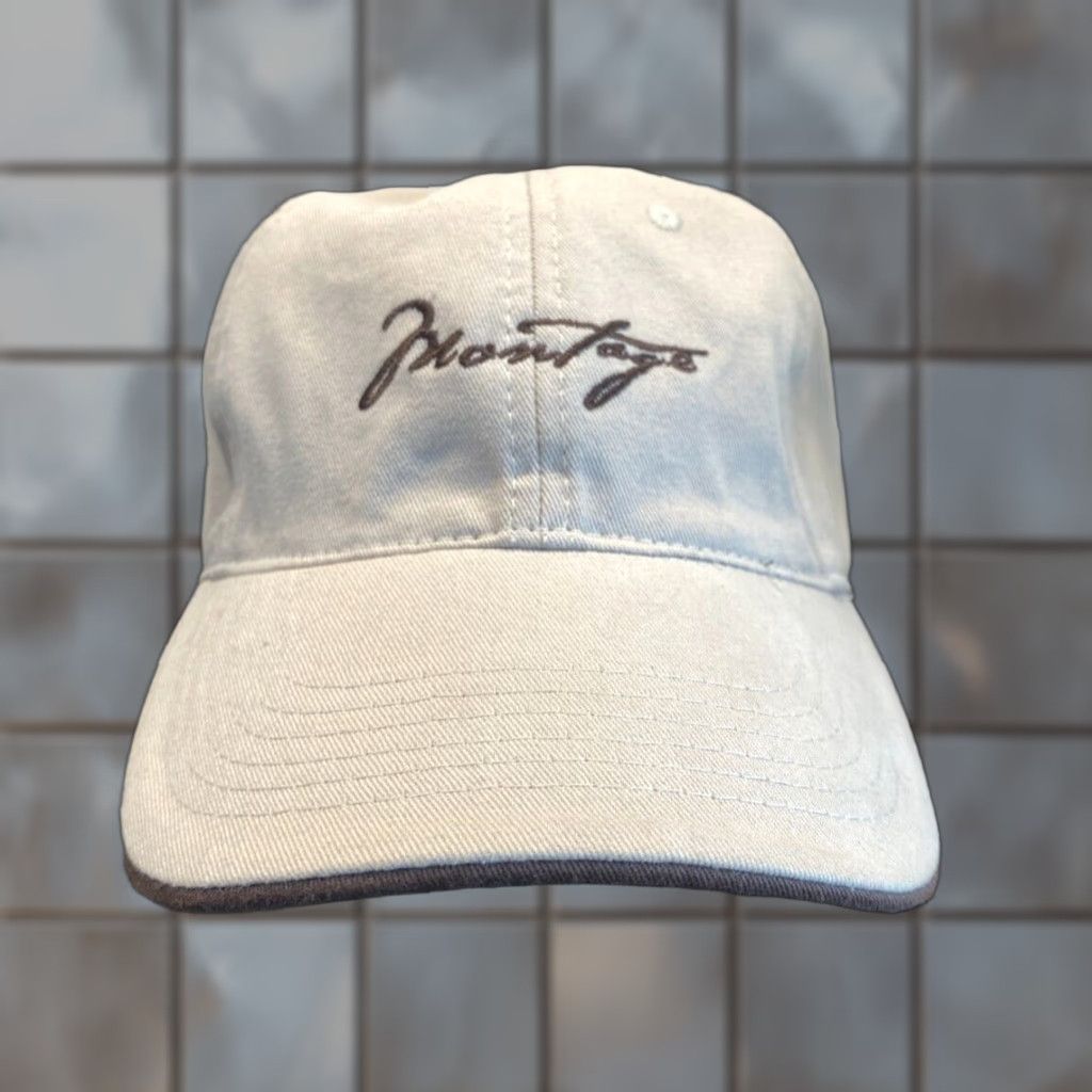Vintage Montage Beverly Hills Hat Adult One Size Beige Twill Strapback Adjustable Golf Size ONE SIZE - 1 Thumbnail