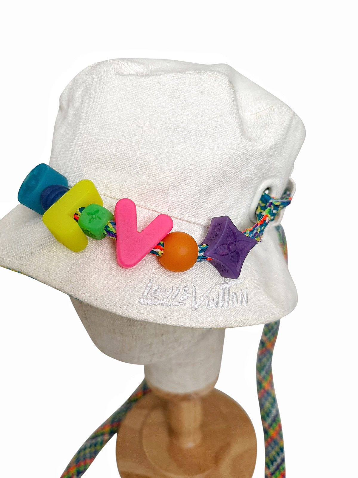 Louis Vuitton 2023 Virgil Let’s Play Beaded Reversible Monogram Bucket Hat Size ONE SIZE - 3 Thumbnail