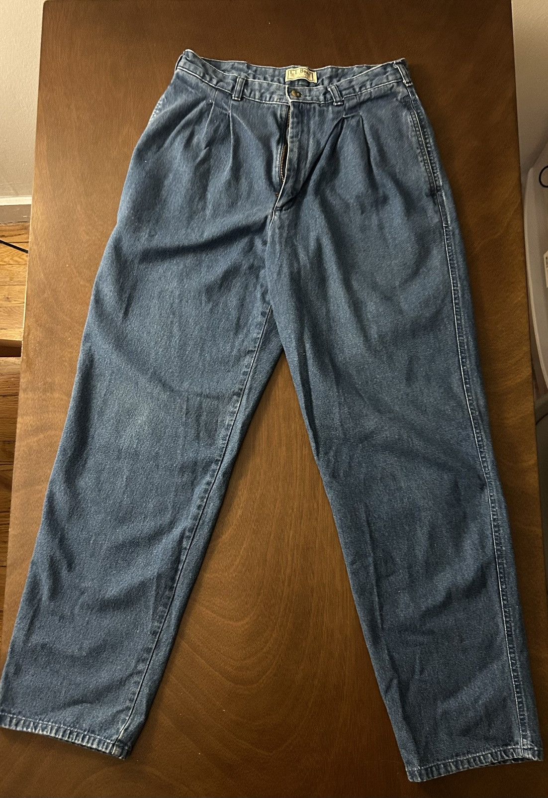 L.L. Bean × Vintage Vintage 90s L.L. Bean Pleated Jeans Size US 30 / EU 46 - 1 Thumbnail