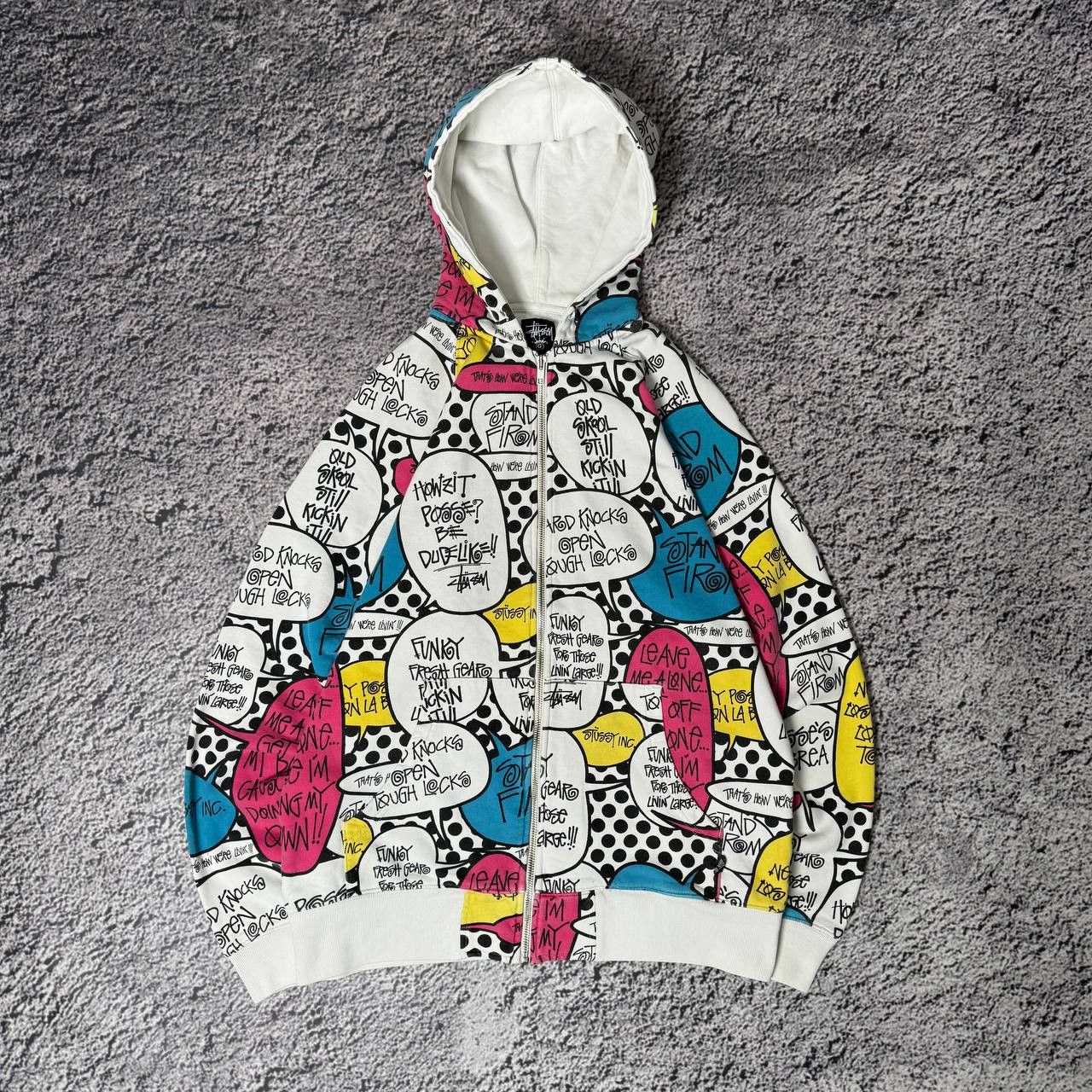 Streetwear × Stussy RRP 440$ VERY RARE Stussy Shattered 8 Ball Zip