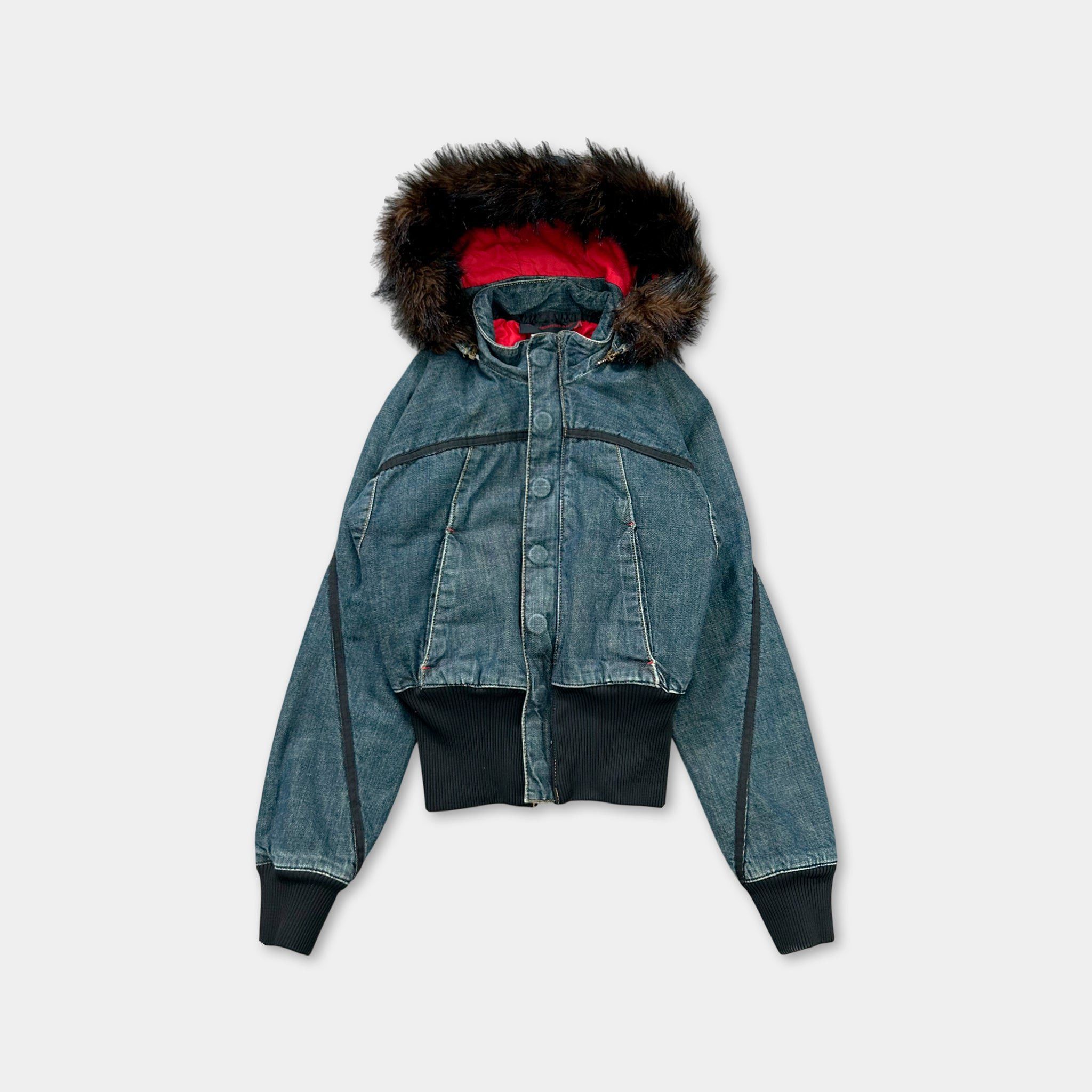 Levi's Levi's Engineered Denim Bomber Jacket with Fur Hood Size US S / EU 44-46 / 1 - 1 Thumbnail