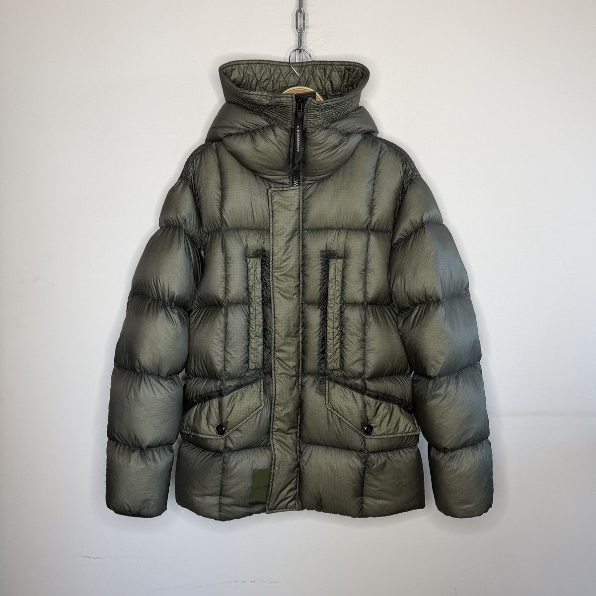 C.P. Company Cp Company DD Shell Down Puffer Google Jacket Khaki Green Size US M / EU 48-50 / 2 - 1 Thumbnail