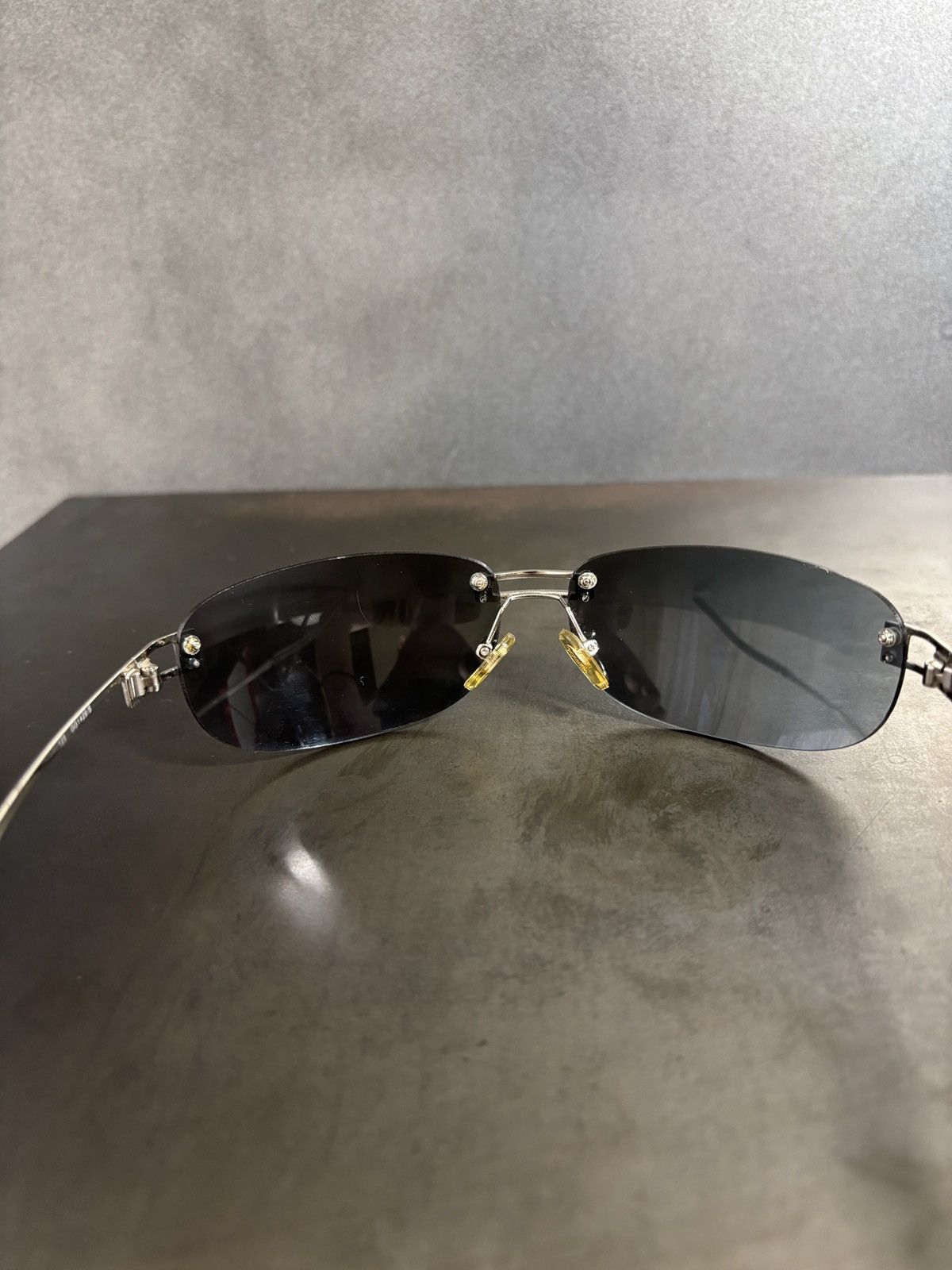 Gucci 2000s Vintage Gucci Sunglasses Y2K Rimless GG 1429/S 1990s Size ONE SIZE - 17 Thumbnail
