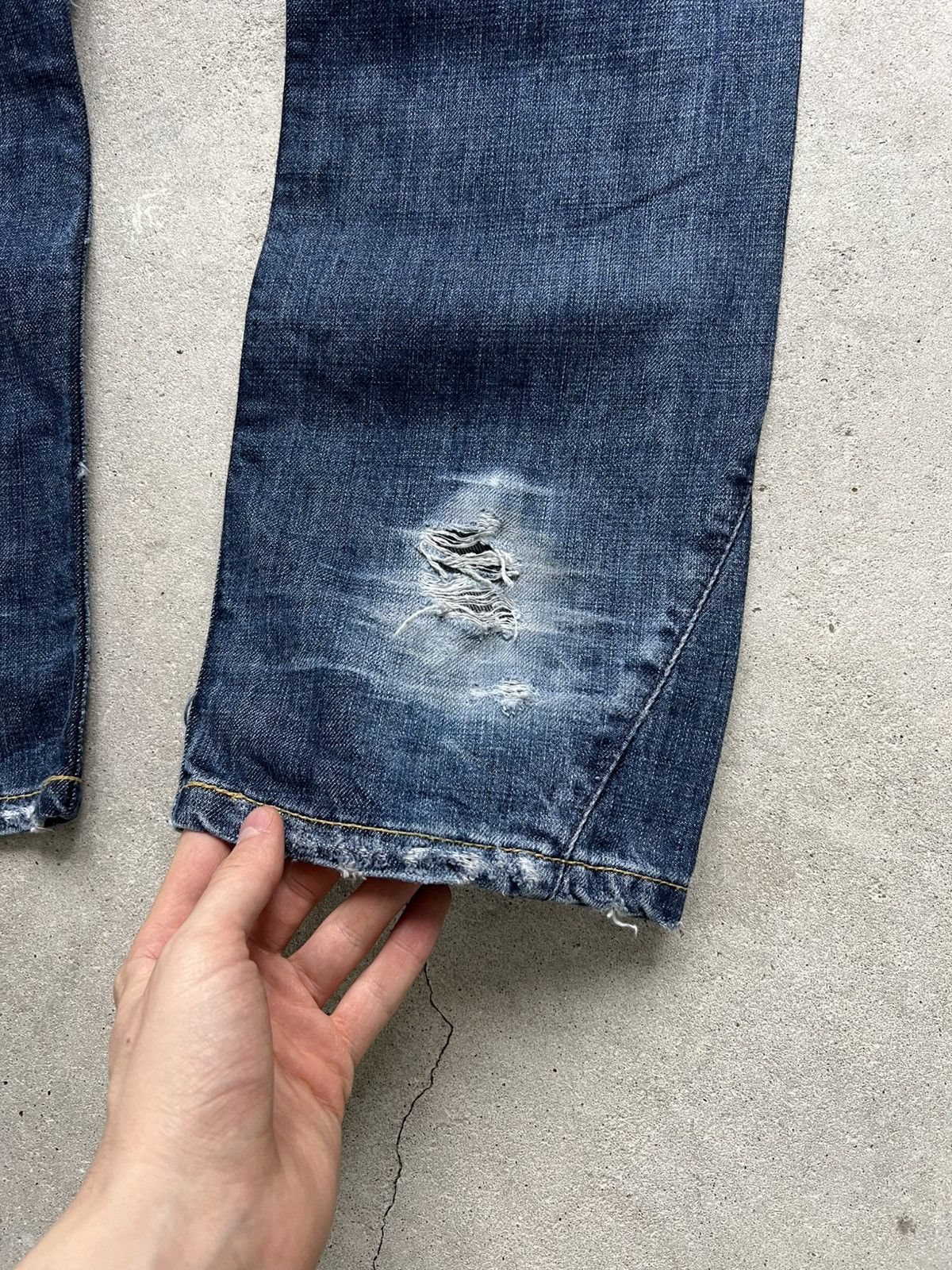 Hysteric Glamour × If Six Was Nine × Le Grande Bleu (L.G.B.) Rare Vintage IfSixWasNine style jeans LGB distressed denim Size 25" / US 0 / IT 36 - 7 Thumbnail
