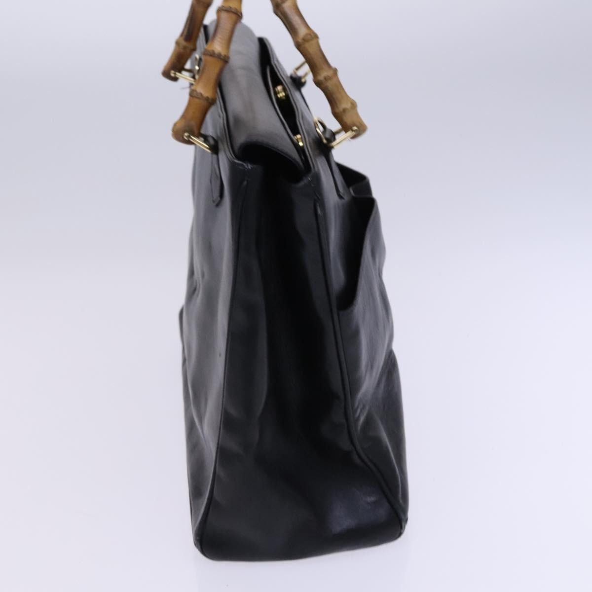Gucci GUCCI Bamboo Hand Bag Leather Black Gold 002 2855 0322 0 Size ONE SIZE - 5 Thumbnail