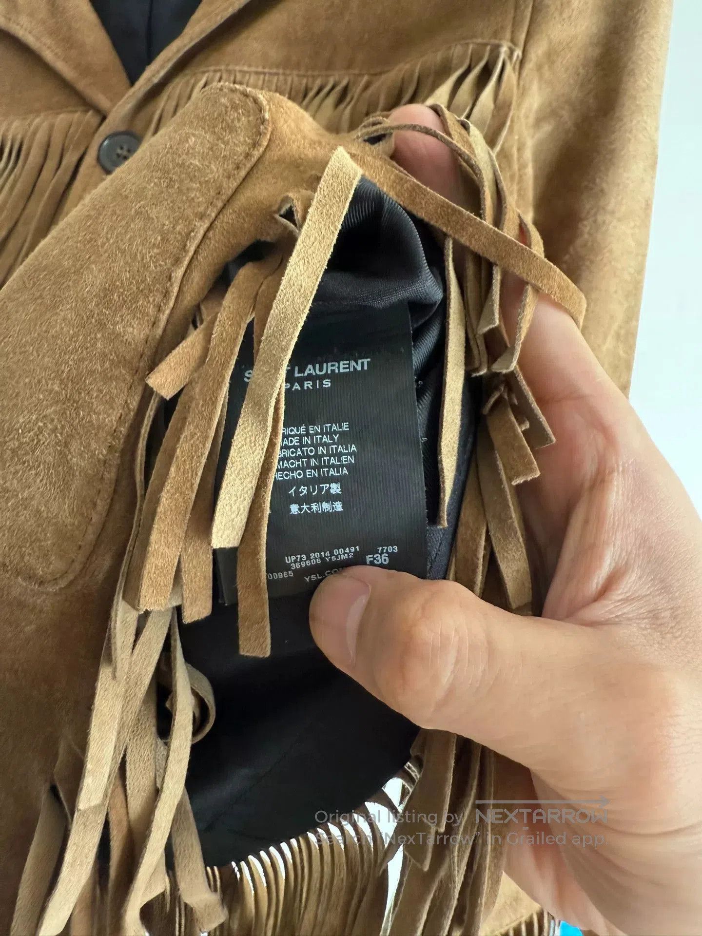 Saint Laurent Paris Saint Laurent Suede Fringe Jacket. Size XS / US 0-2 / IT 36-38 - 5 Thumbnail