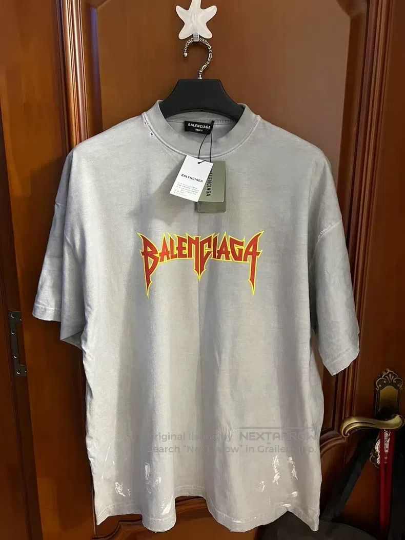 Balenciaga Balenciaga Flame splatter short-sleeve Size US M / EU 48-50 / 2 - 1 Thumbnail