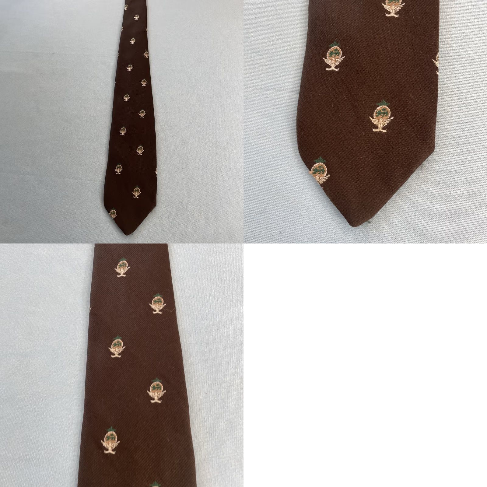 Vintage VINTAGE Smith & Logsdon Tie Necktie Eagle Flight Crest Woven Capsule 3x58 Brown Polyester Men's Tie 60s 70s Capsule Necktie Size ONE SIZE - 10 Thumbnail