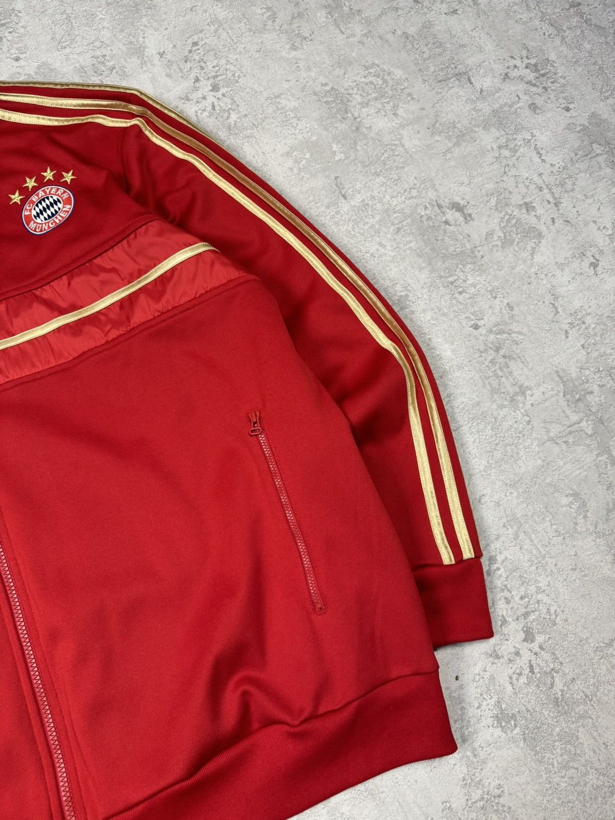 Adidas Adidas Bayern Munich 4 Star Track Jacket Red Gold Mens 2XL Size US XXL / EU 58 / 5 - 5 Thumbnail