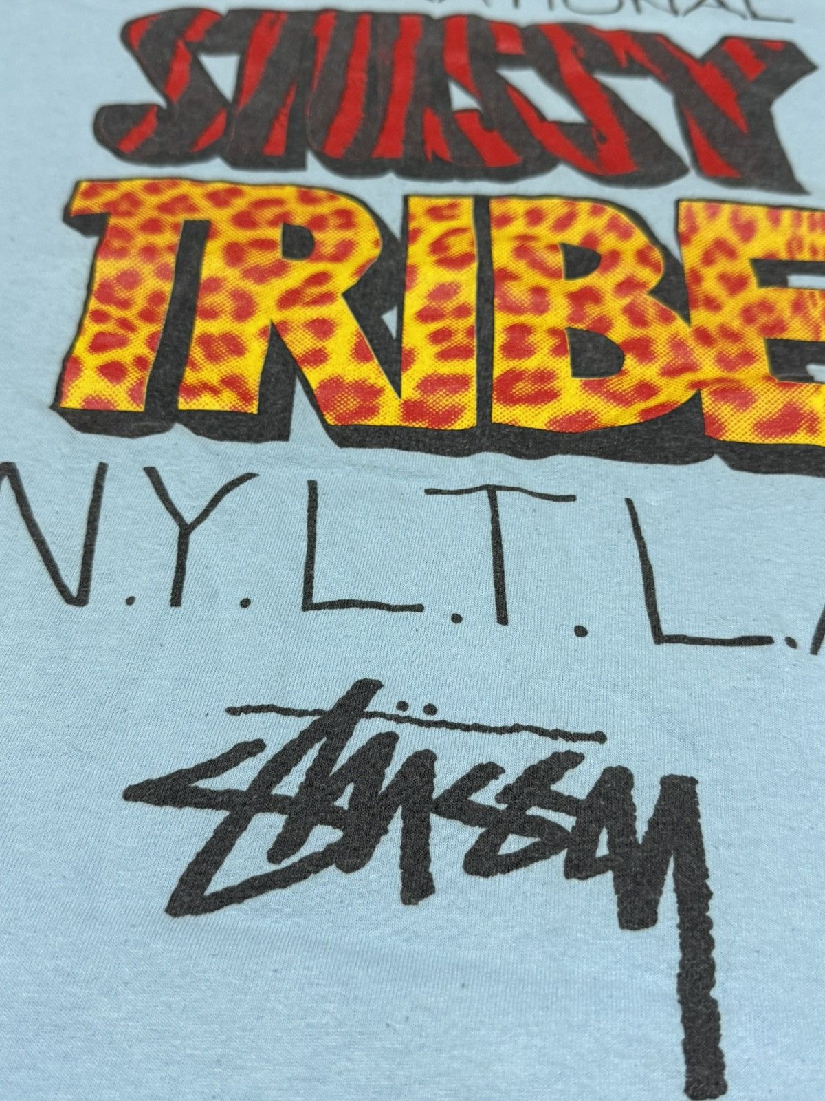 Stussy Stussy tribe leopard tiger print NYLTLA tee shirt 90s-00s Size US L / EU 52-54 / 3 - 6 Thumbnail