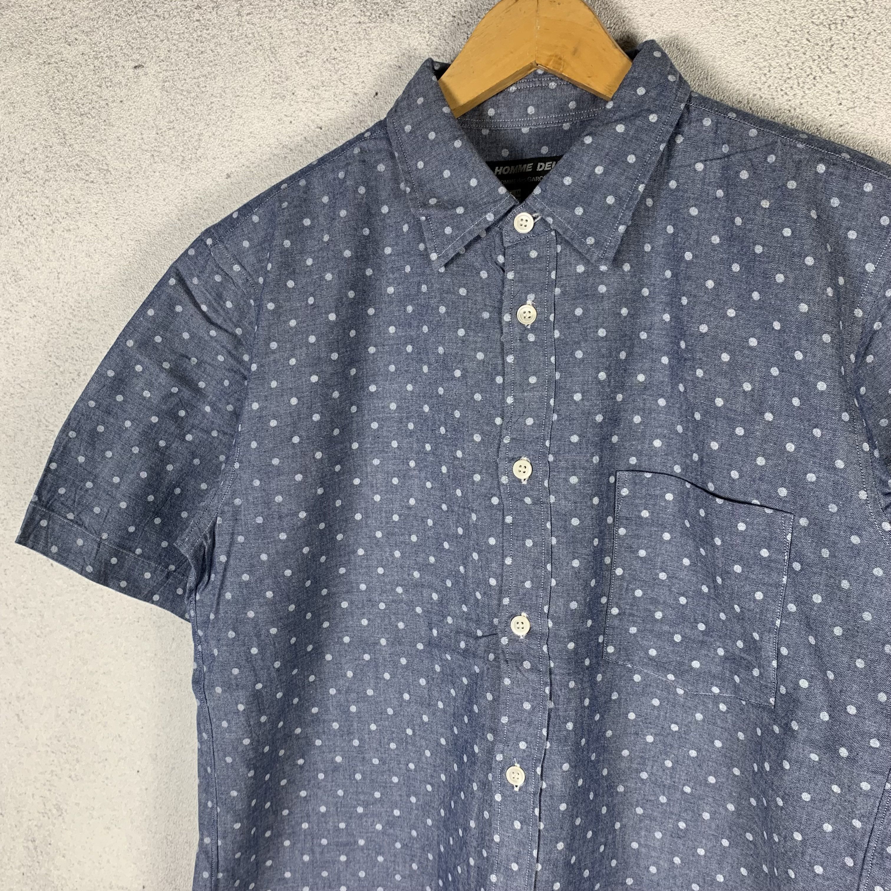 Comme des Garcons HOMME DEUX Comme Des Garcons Polkadot Chambray Shirt Size US S / EU 44-46 / 1 - 2 Thumbnail
