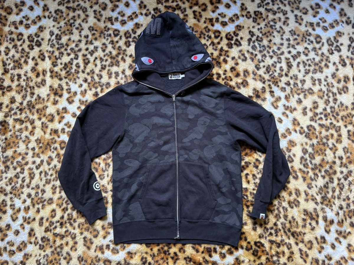 Bape Reflector Camo Shark Full Zip Hoodie Size US XL / EU 56 / 4 - 3 Thumbnail